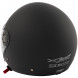 ZETA - Casco Moto Jet Aperto Visiera Lunga Parasole Nero Opaco