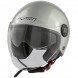 ZETA - Casco Moto Jet Aperto Visiera Lunga Parasole Argento