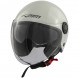 ZETA - Casco Moto Jet Aperto Visiera Lunga Parasole Bianco