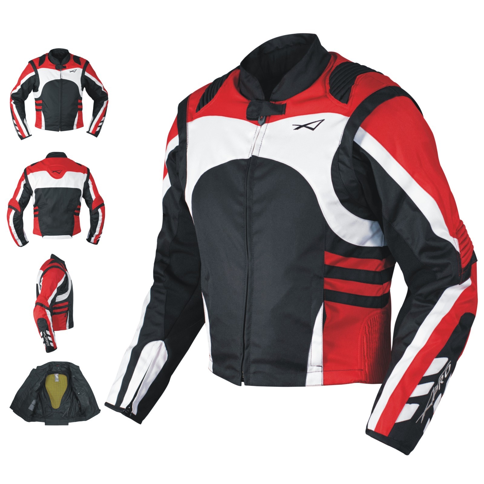 Abbigliamento Moto e Accessori - Giacca Moto Tessuto Cordura Manica  Staccabile Racing Sport Touring Scooter