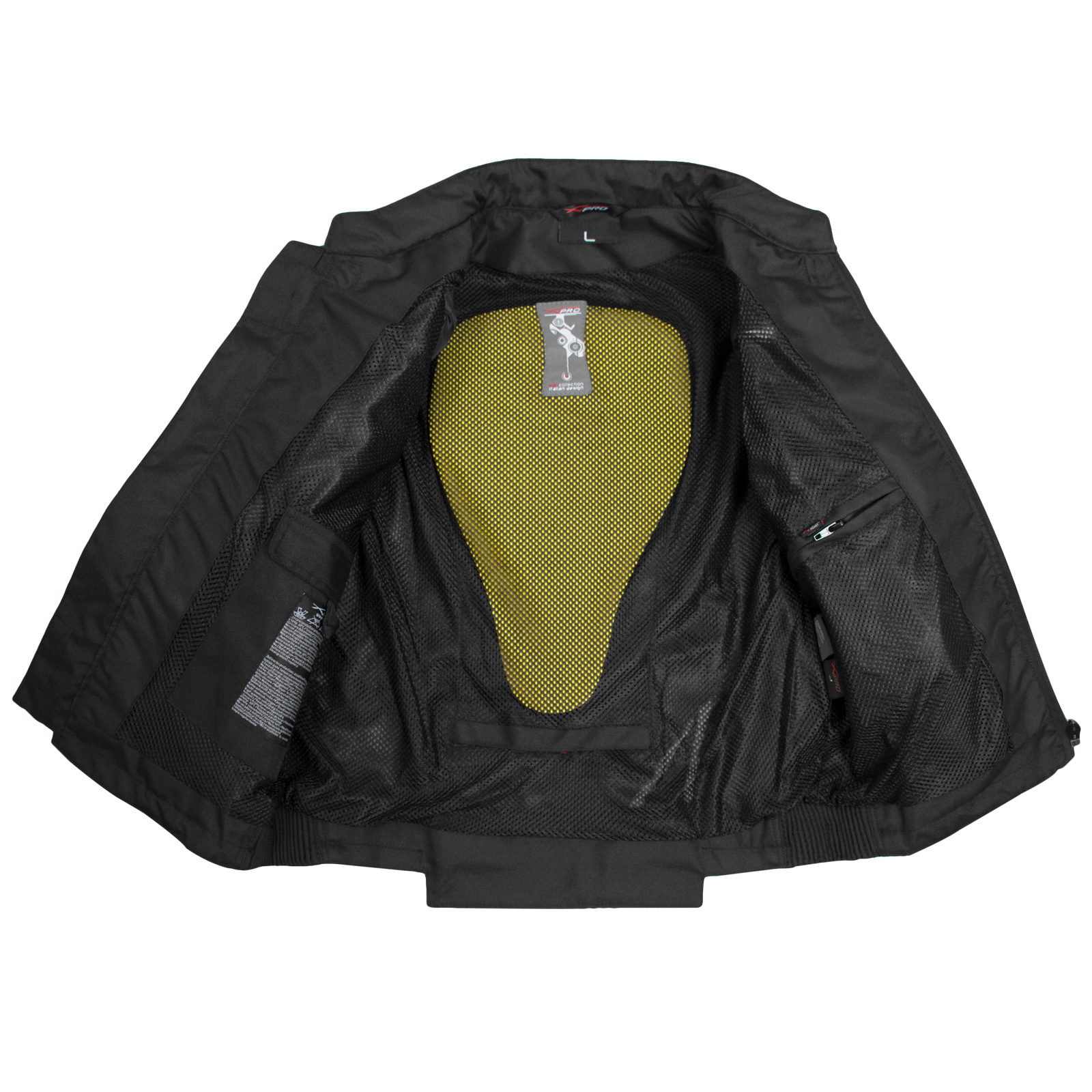 Motorradjacke Stoff Cordura abnehmbarer Ärmel Racing Sport Touring Roller schwarz - Bild 11 von 15