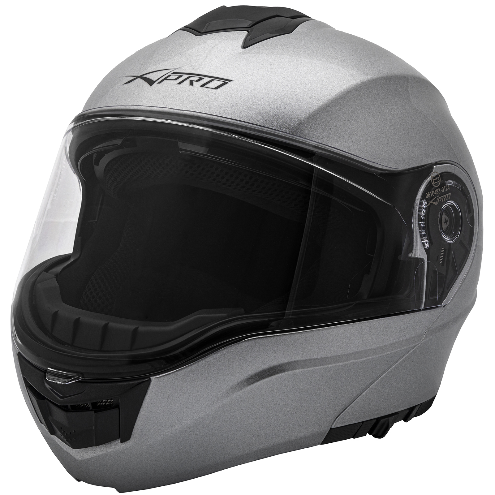 Otorbike Flip Up Sun Visor Helet Otorcycle Jet Odular Silver XL - View #11