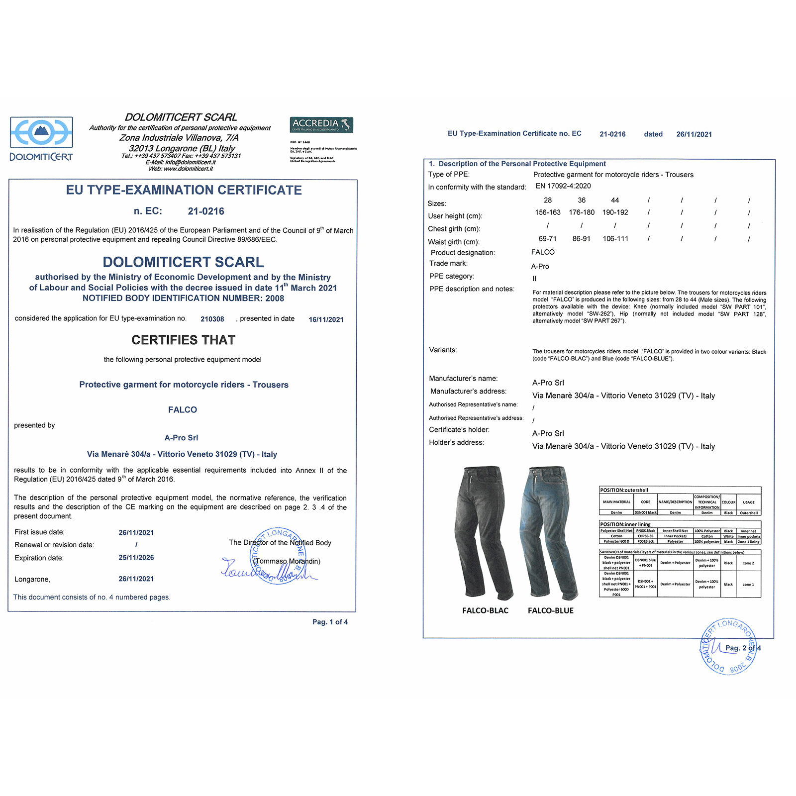 Jeans Moto Pantaloni Protecioni Omologate CE Ginocchia Rinforzi Fianchi Blu - Imagen 15 de 15