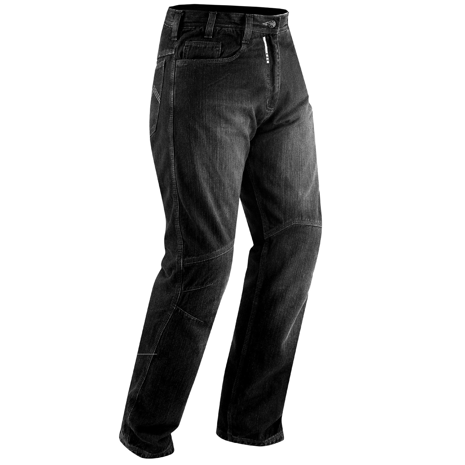 Jeans Pantalones moto protecciones CE rodillas Caderas Refuerzos Negro - Zdjęcie 12 z 13