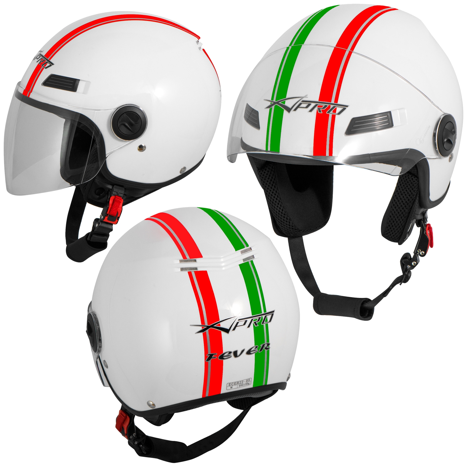 miniatura 19  - Open Face Jet Helmet Lid Motocykl skuter Quad Visor A-PRO