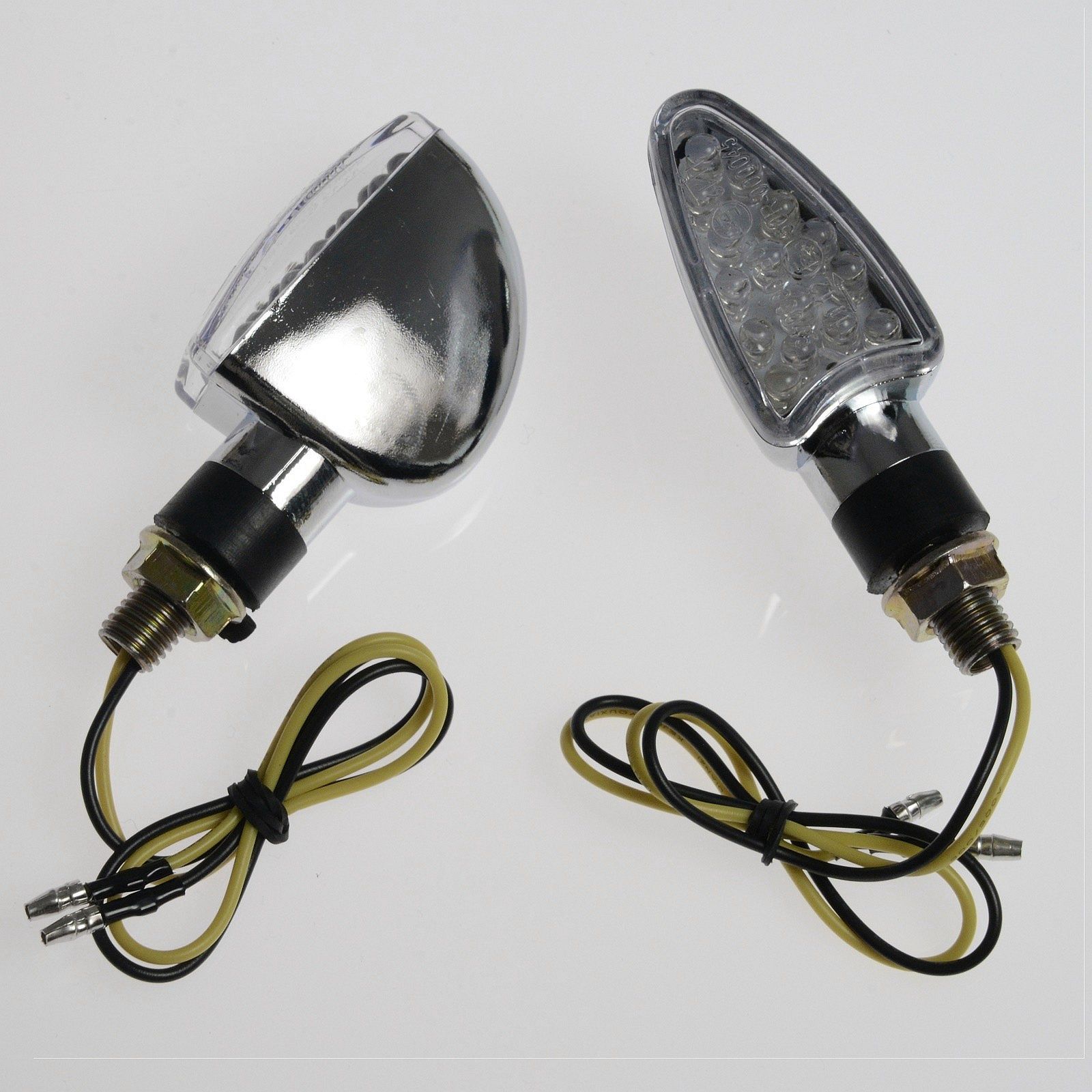 Frecce Moto Cromate Universali – Indicatori Di Direzione Stile Retrò Per Motociclette, 12V - 6
