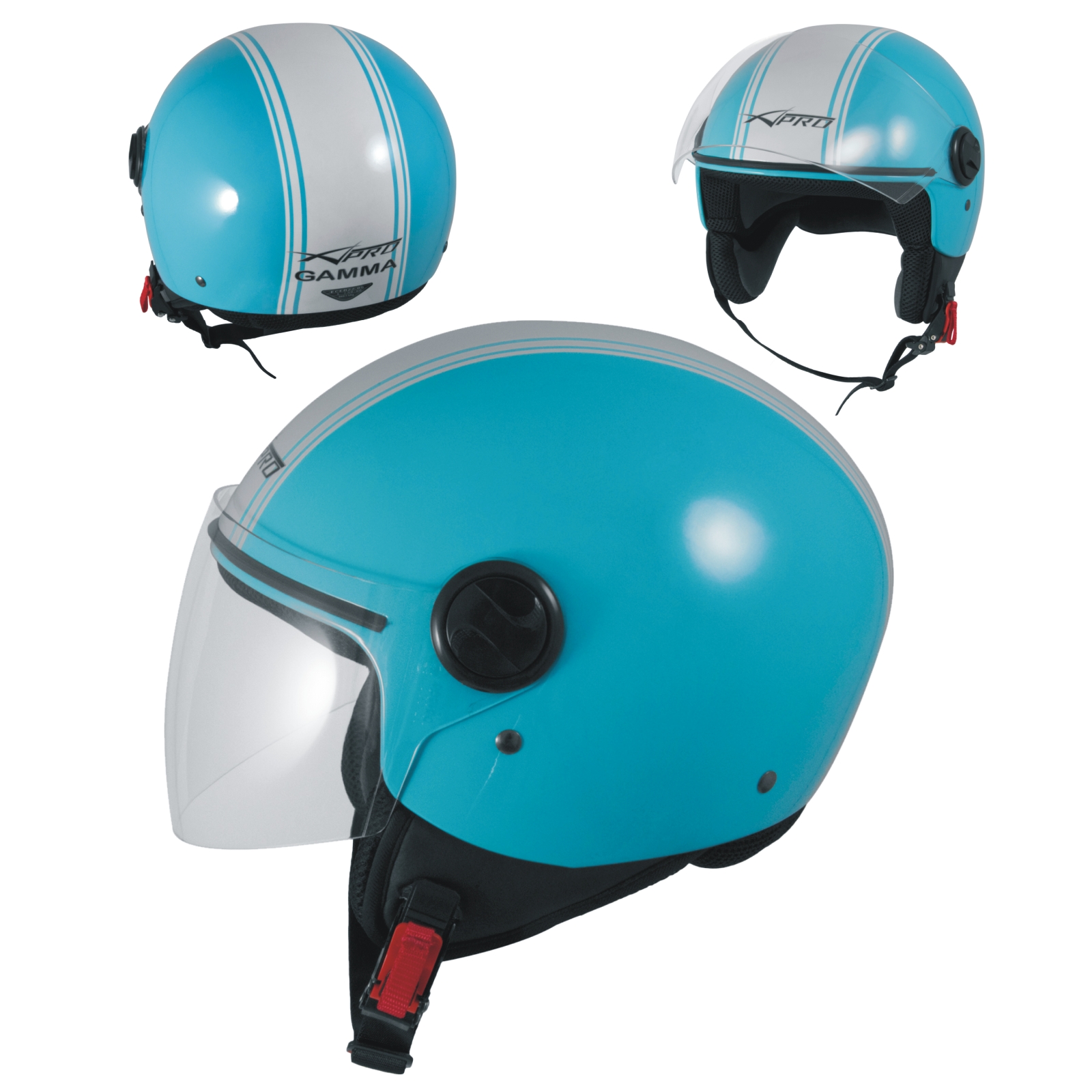 miniatura 12  - Motorcycle Quad Open Face Jet Helmet Apparel Scooter Visor graphics A-PRO