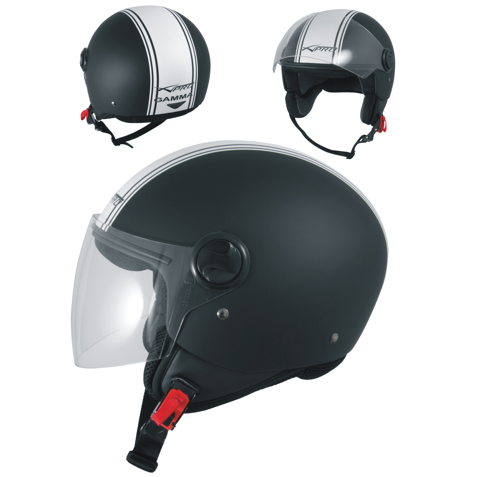 miniatura 13  - Motorcycle Quad Open Face Jet Helmet Apparel Scooter Visor graphics A-PRO