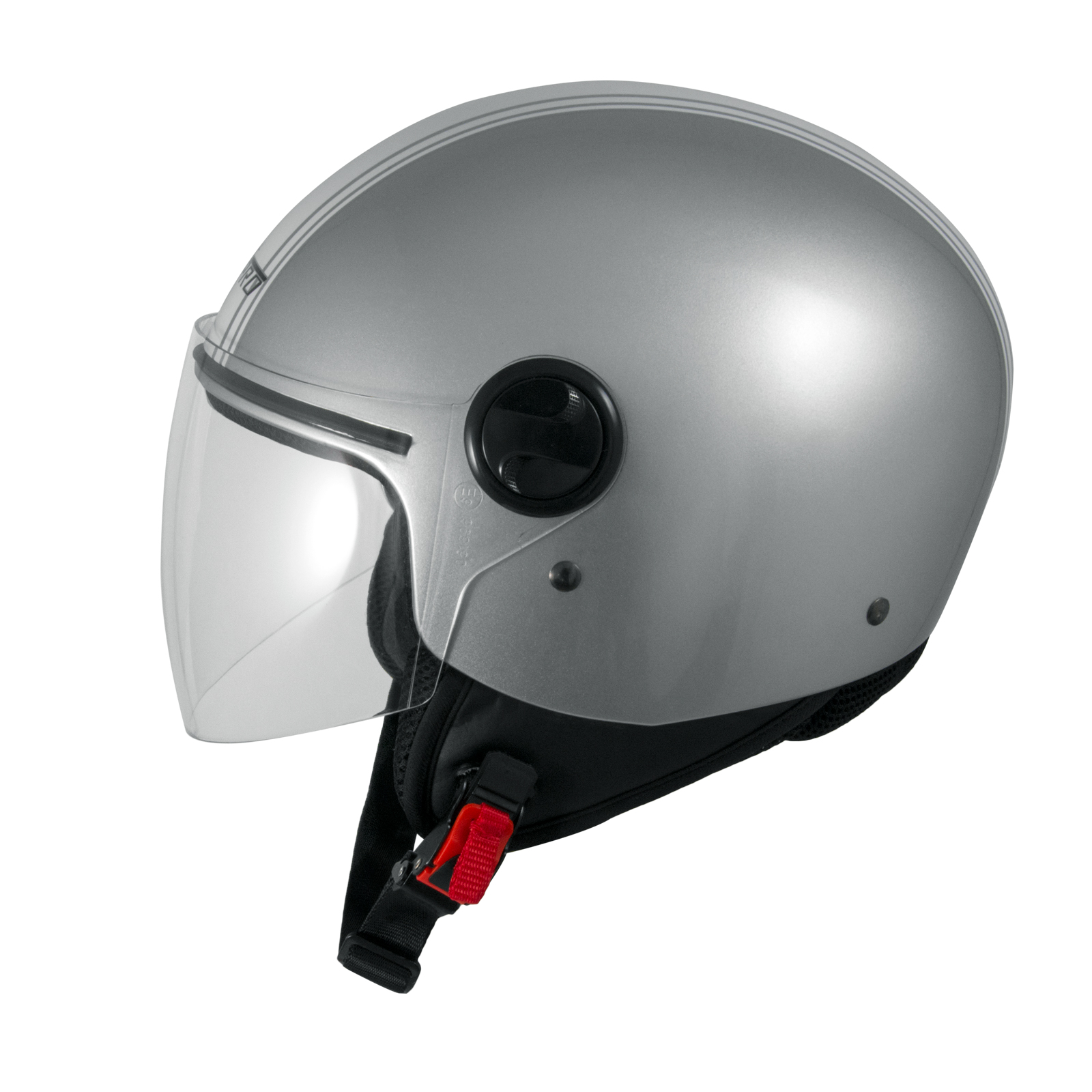 Casco Jet Visiera Scooter Moto Quad Omologato ECE 22 05 Nero Satinato