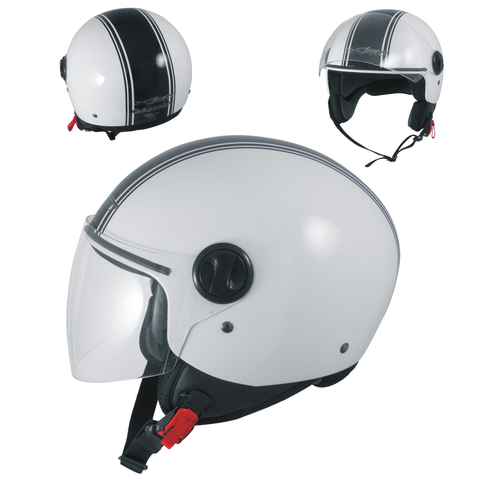 miniatura 16  - Motorcycle Quad Open Face Jet Helmet Apparel Scooter Visor graphics A-PRO