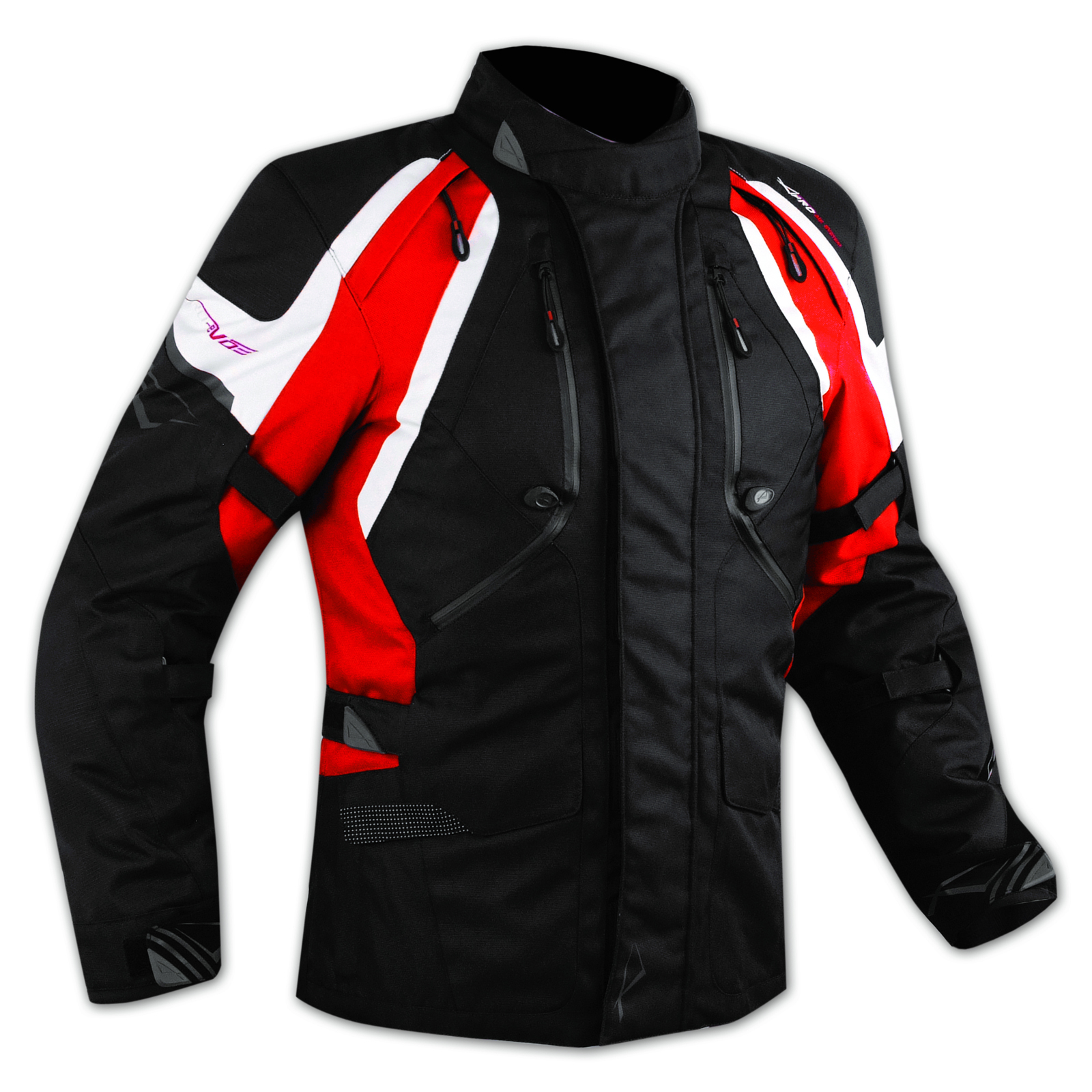 Enduro Giacca Moto Turismo Touring Off Road Cordura Impermeabile Rosso - Imagen 10 de 15