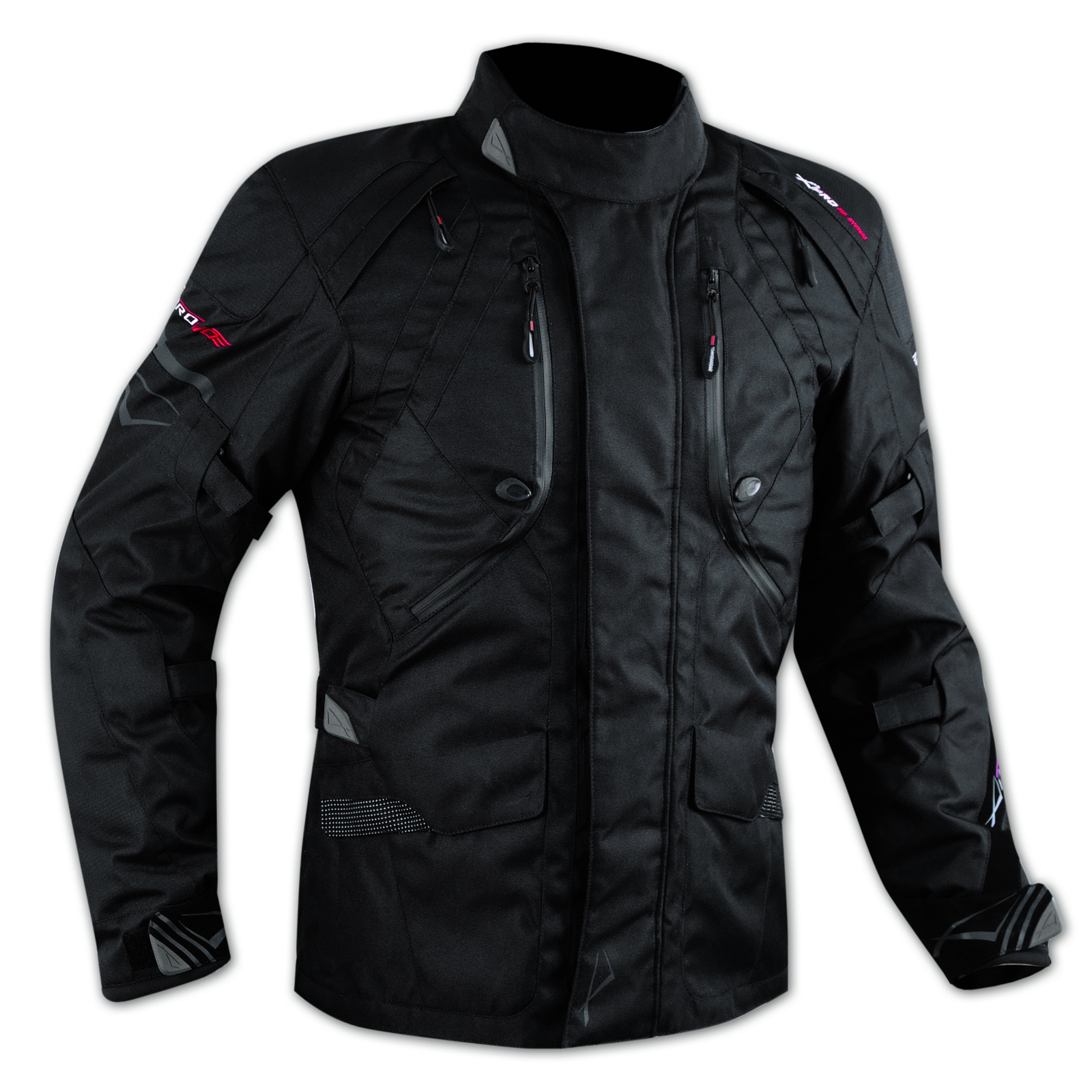 Enduro Giacca Moto Turismo Touring Off Road Cordura Impermeabile Nero - Photo 5 sur 8