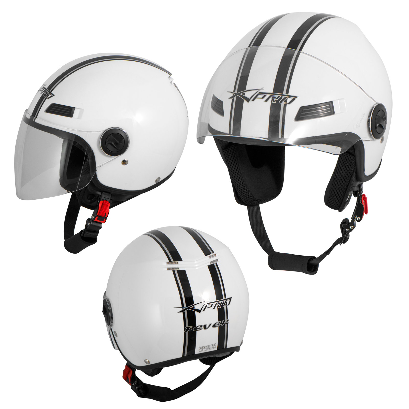 miniatura 18  - Open Face Jet Helmet Lid Motocykl skuter Quad Visor A-PRO