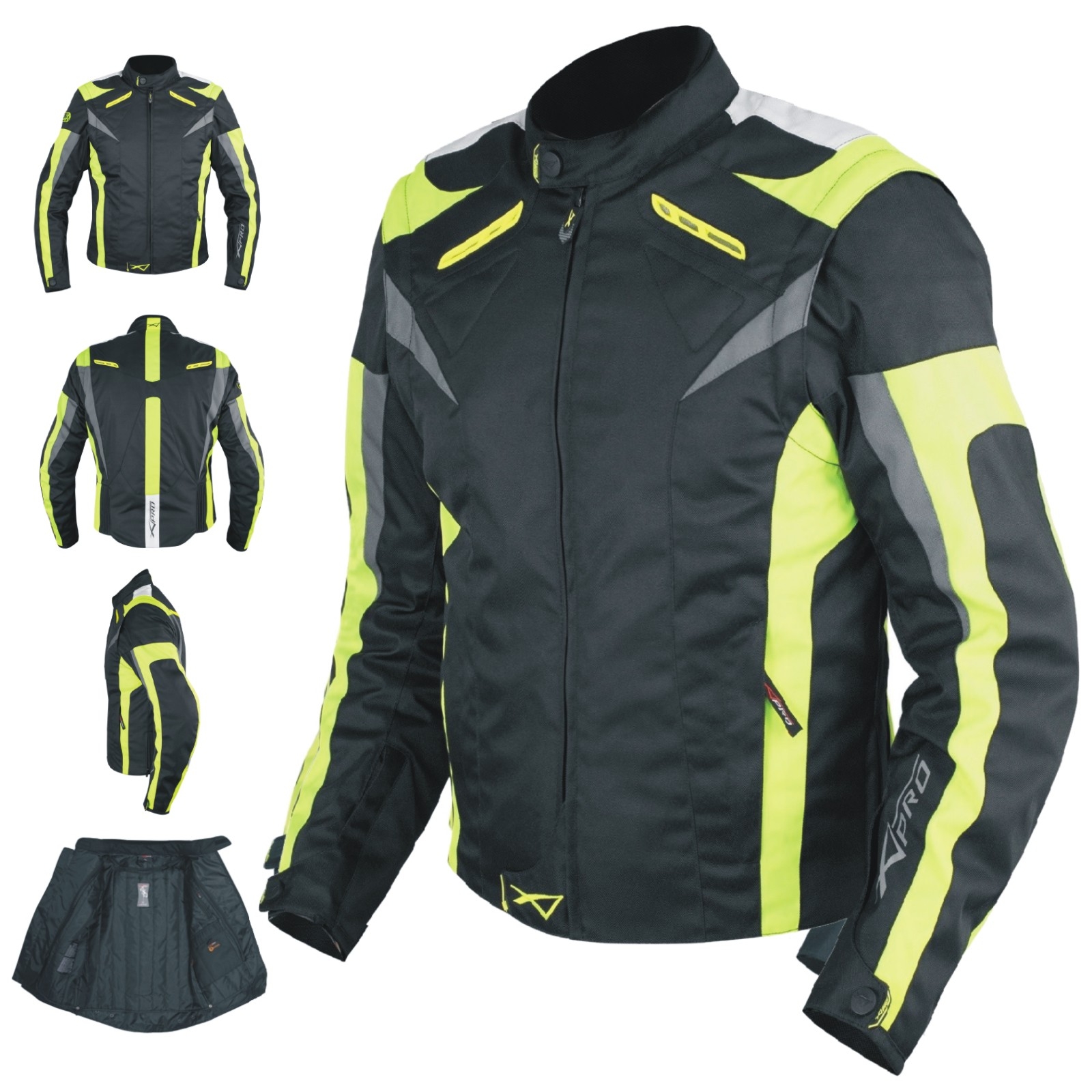 Giacca Lady Donna Tessuto Cordura Moto Scooter Protezione Manica Staccabile - Afbeelding 36 van 63