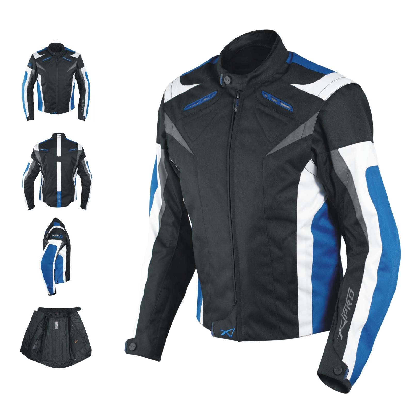 Giacca Lady Donna Tessuto Cordura Moto Scooter Protezione Manica Staccabile - Afbeelding 24 van 63
