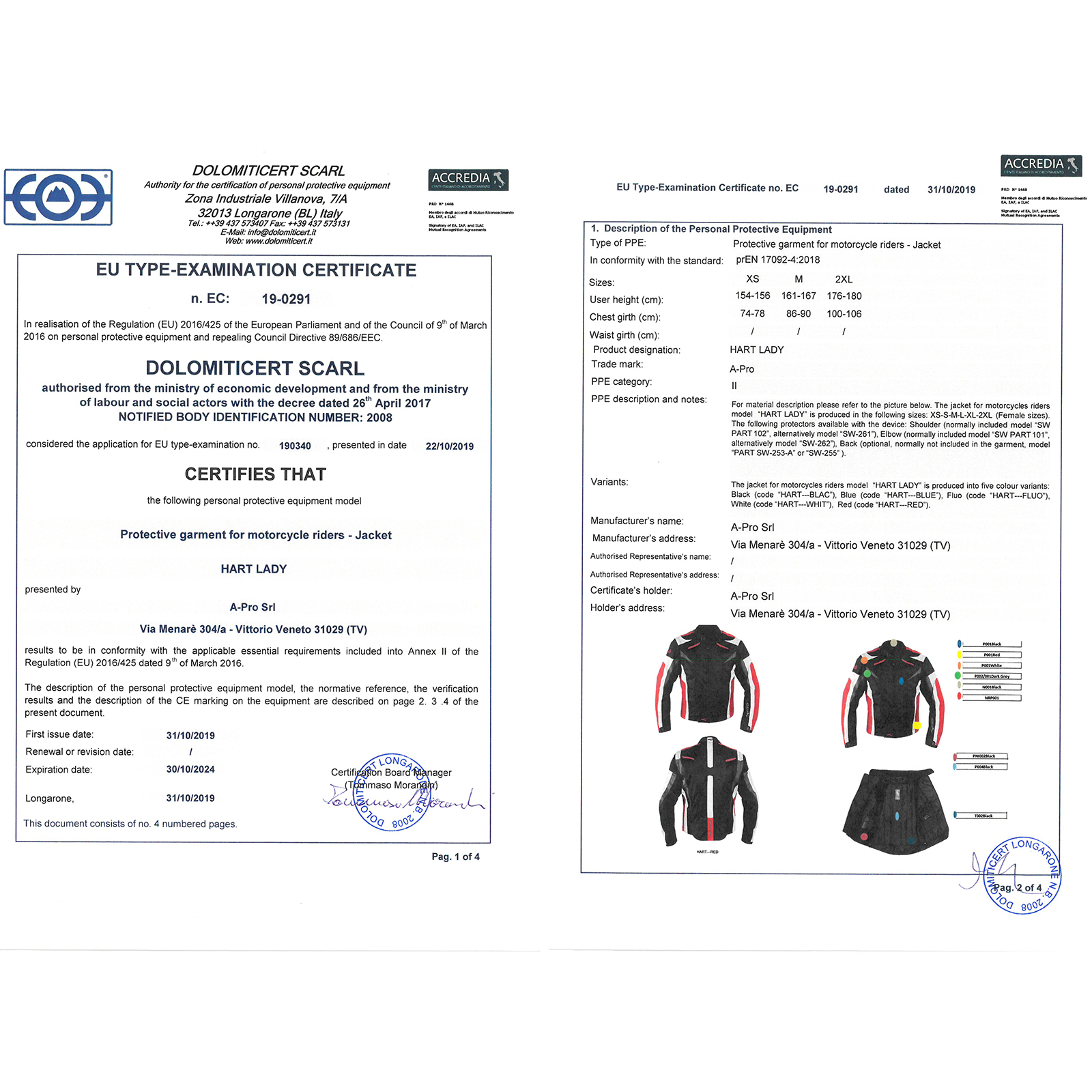 Giacca Lady Donna Tessuto Cordura Moto Scooter Protezione Manica Staccabile - Afbeelding 46 van 63