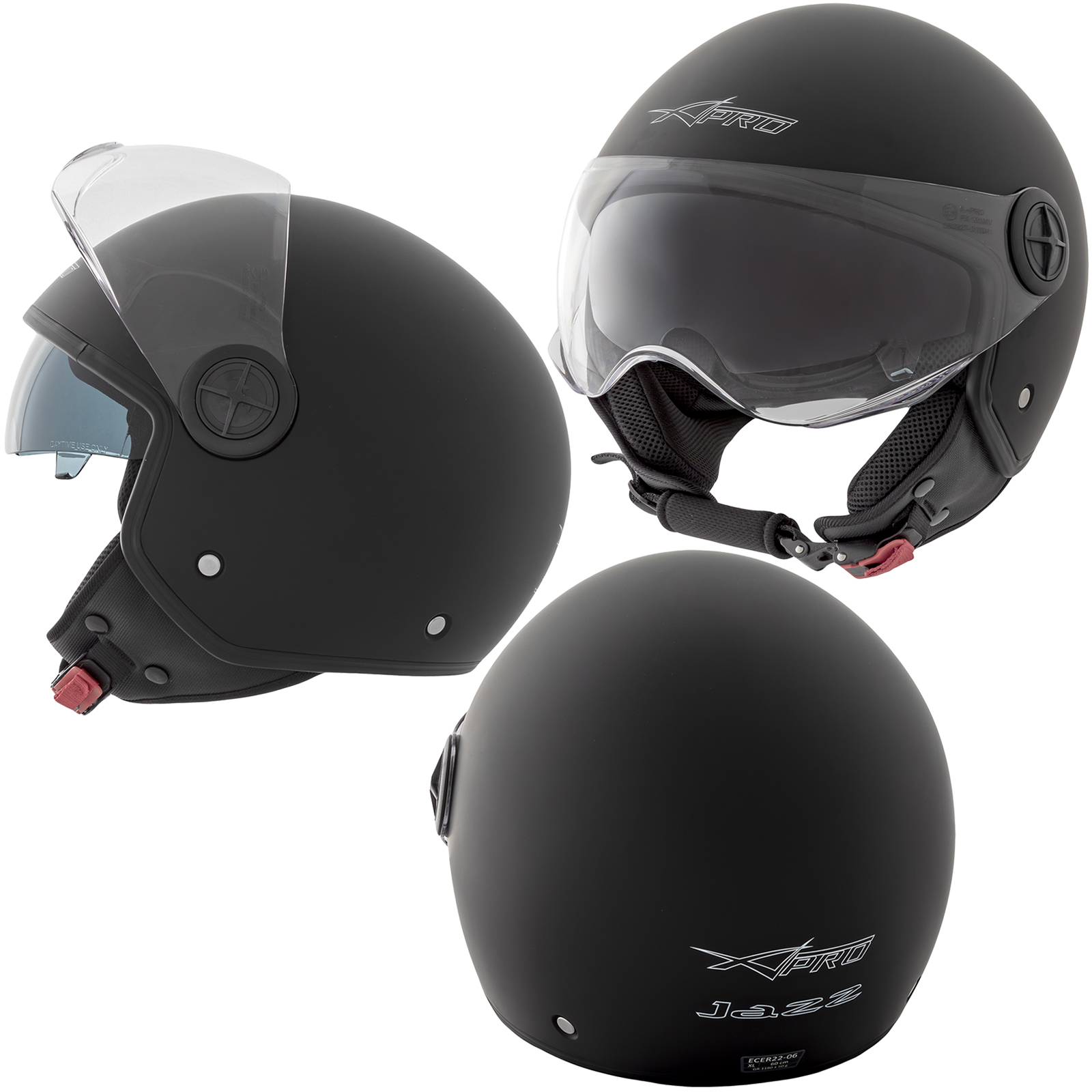 Casco Jet Moto Scooter Omologato ECE 22 06 Parasole Doppia Visiera Sonicmoto - Imagen 62 de 99