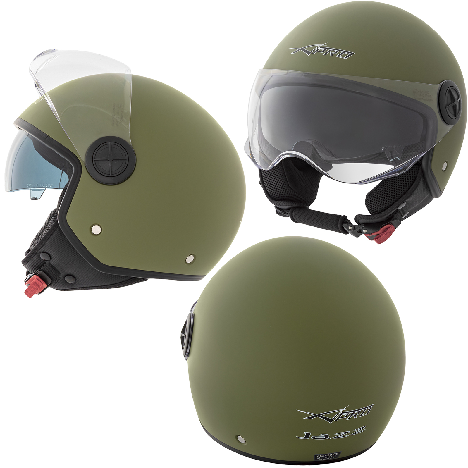 Casco Jet Moto Scooter Omologato ECE 22 06 Parasole Doppia Visiera Sonicmoto - Imagen 4 de 36