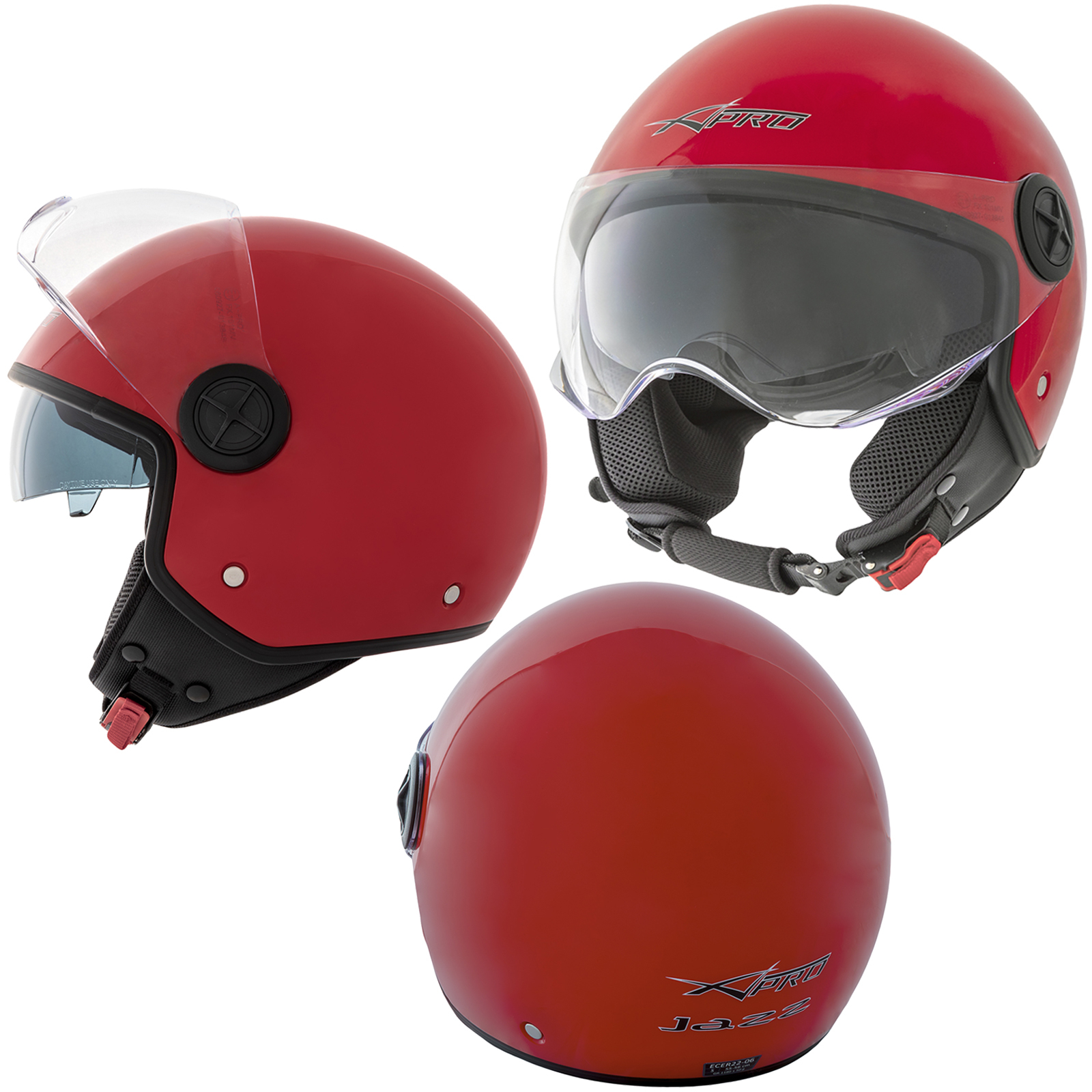 Casco Jet Moto Scooter Omologato ECE 22 06 Parasole Doppia Visiera Sonicmoto - Imagen 25 de 36