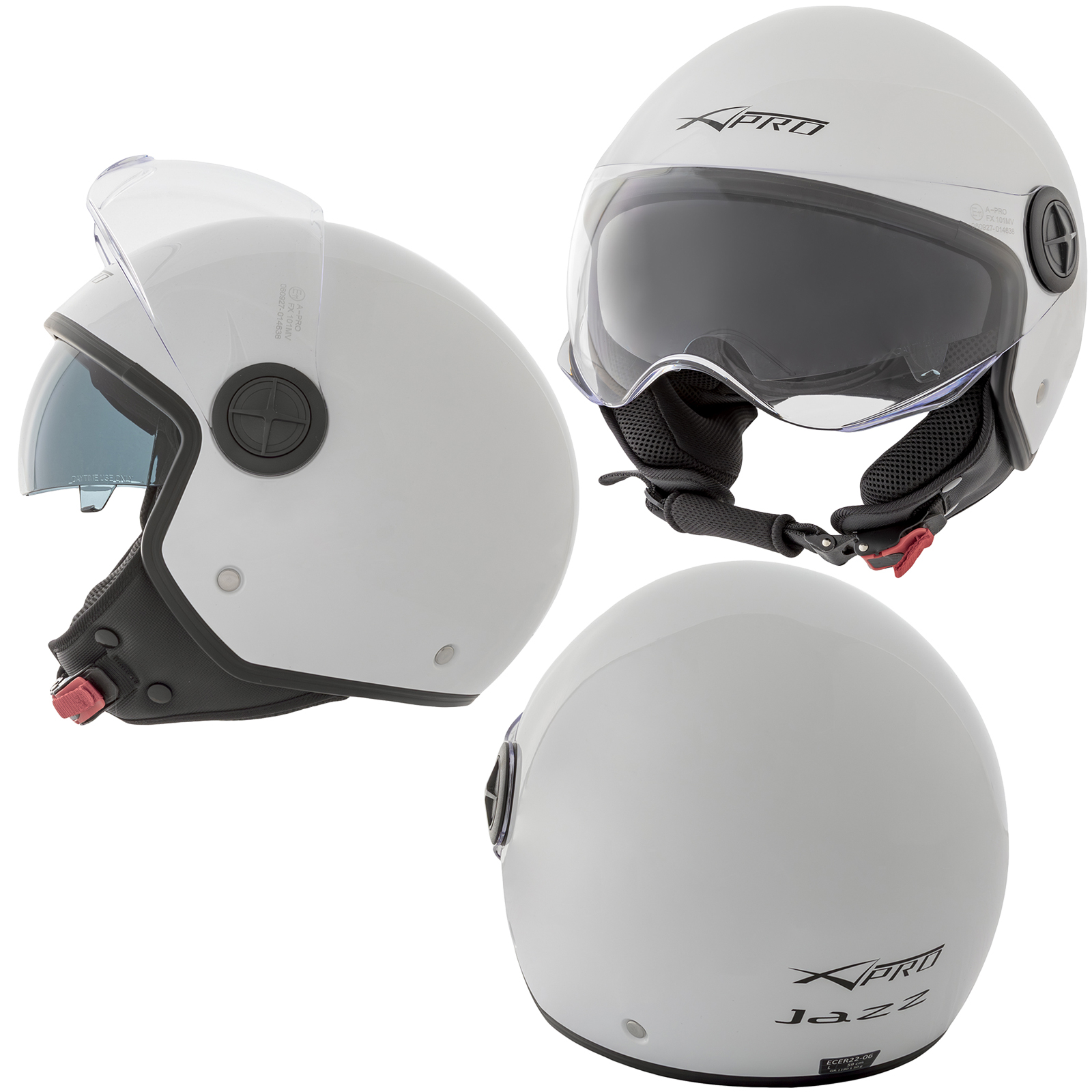 Casco Jet Moto Scooter Omologato ECE 22 06 Parasole Doppia Visiera Sonicmoto - Imagen 33 de 36