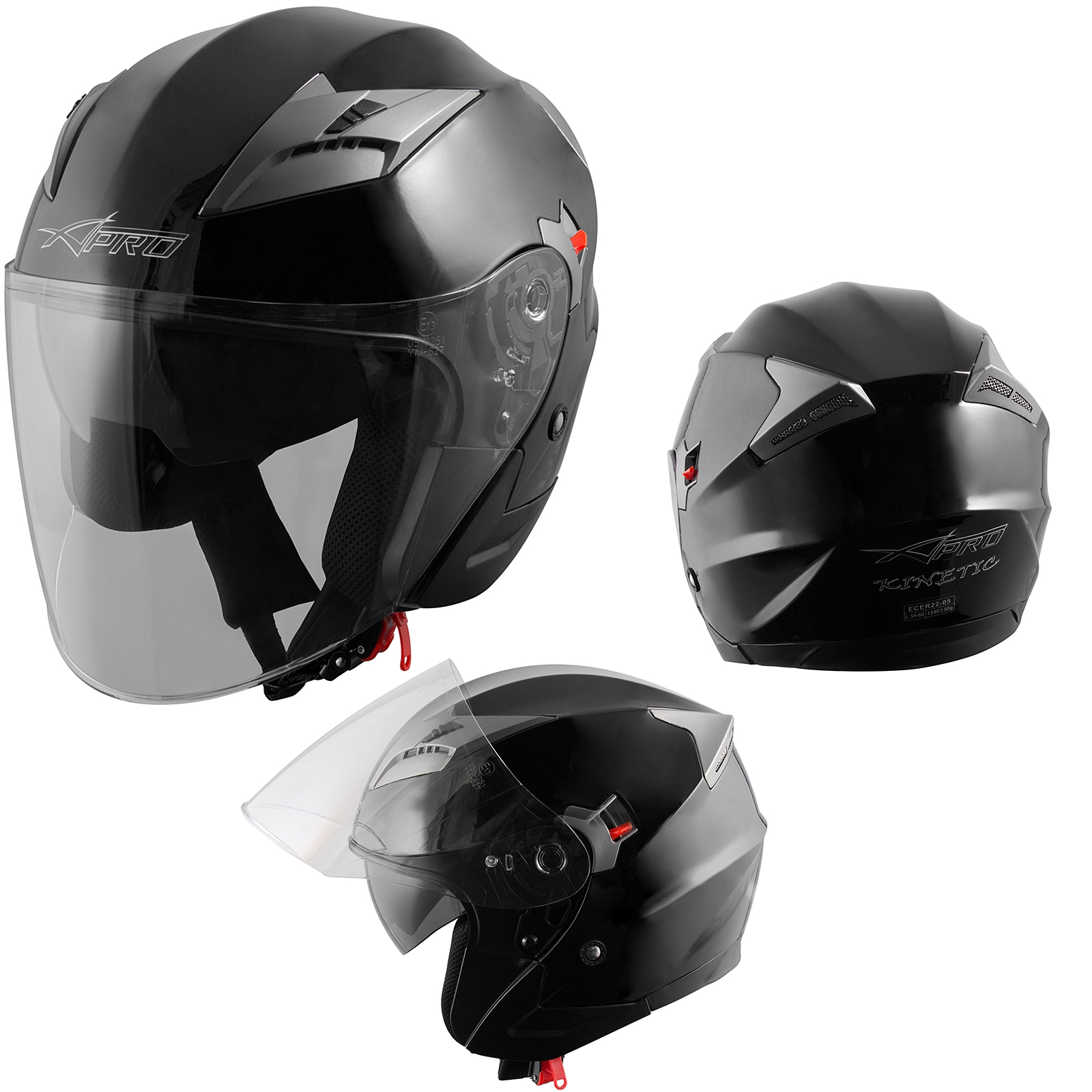 miniatura 4  - Jet Open Face Scratchproof Sun Visor Helmet Motorcycle Scooter Motorbike City