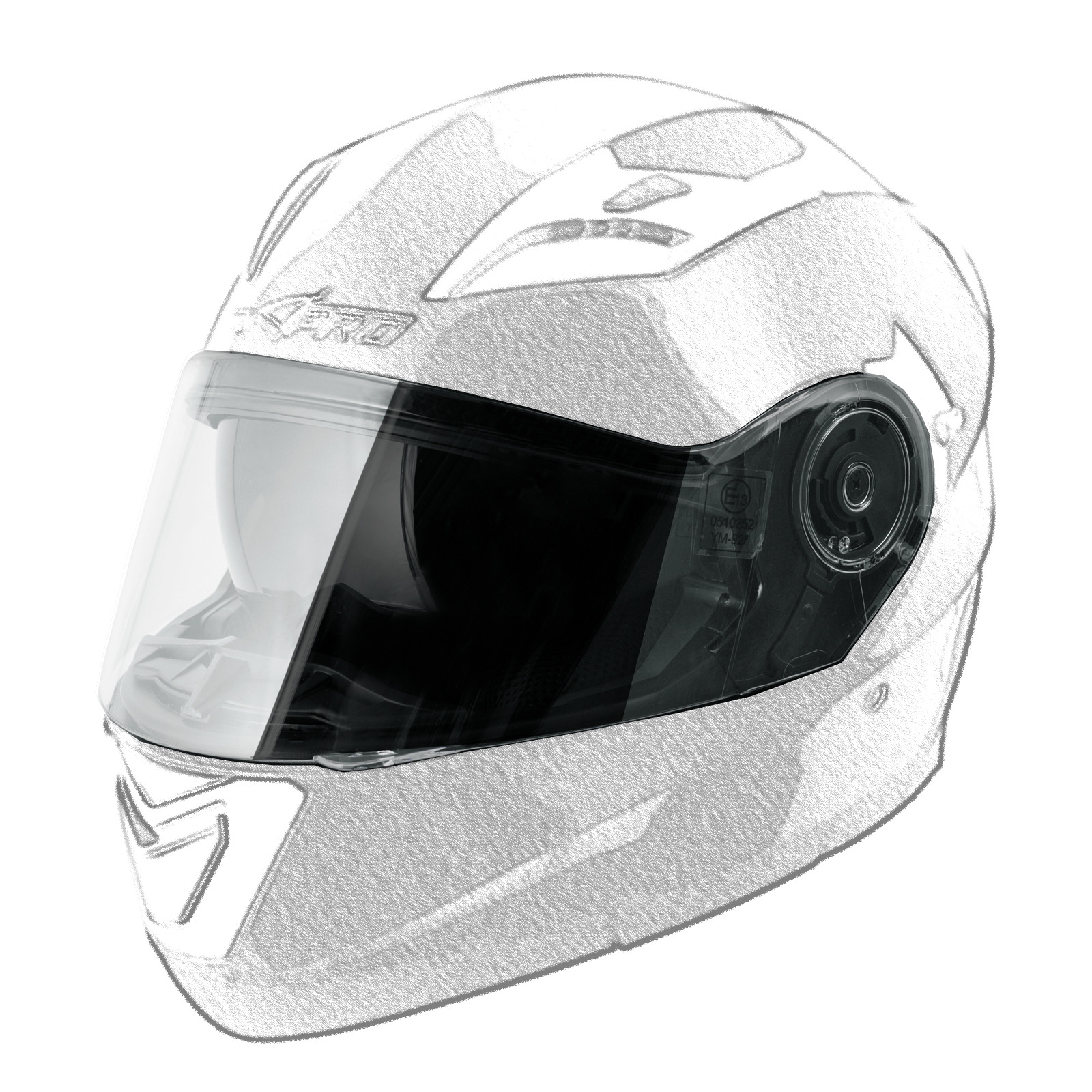 Generico Visiere Casco, Adatto for Base Casco LS2 FF399 Un Paio di Accessori Base Base FF-MHR-89