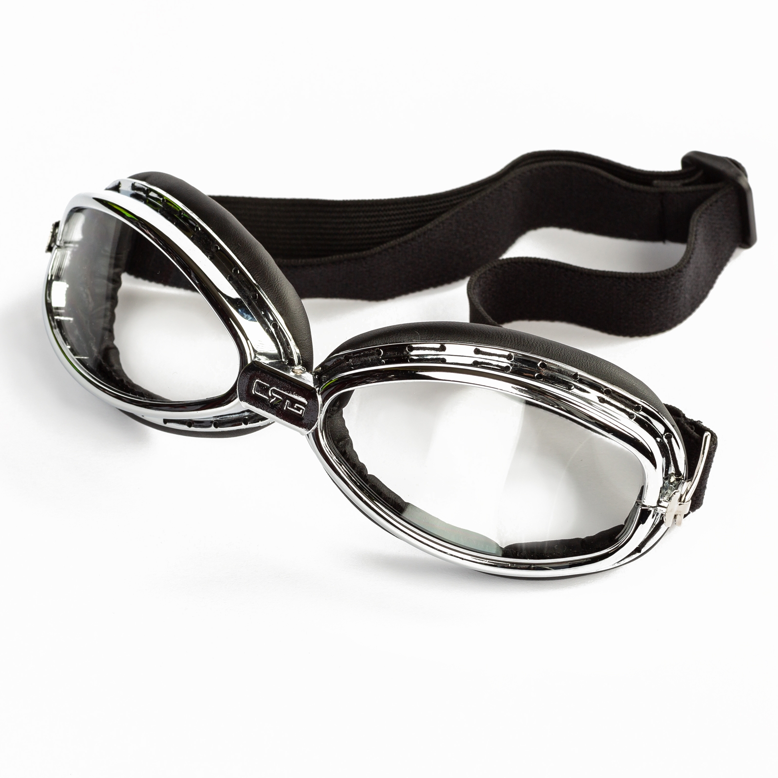 Occhiali Moto Sport Maschera Protezione Vintage Lenti Nero Argento