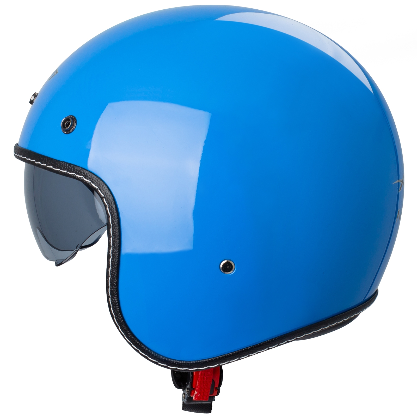Casque Moto Jet Cafe Racer Homologu/é ECE 22-05 Scooter Custom Noir Mat XS