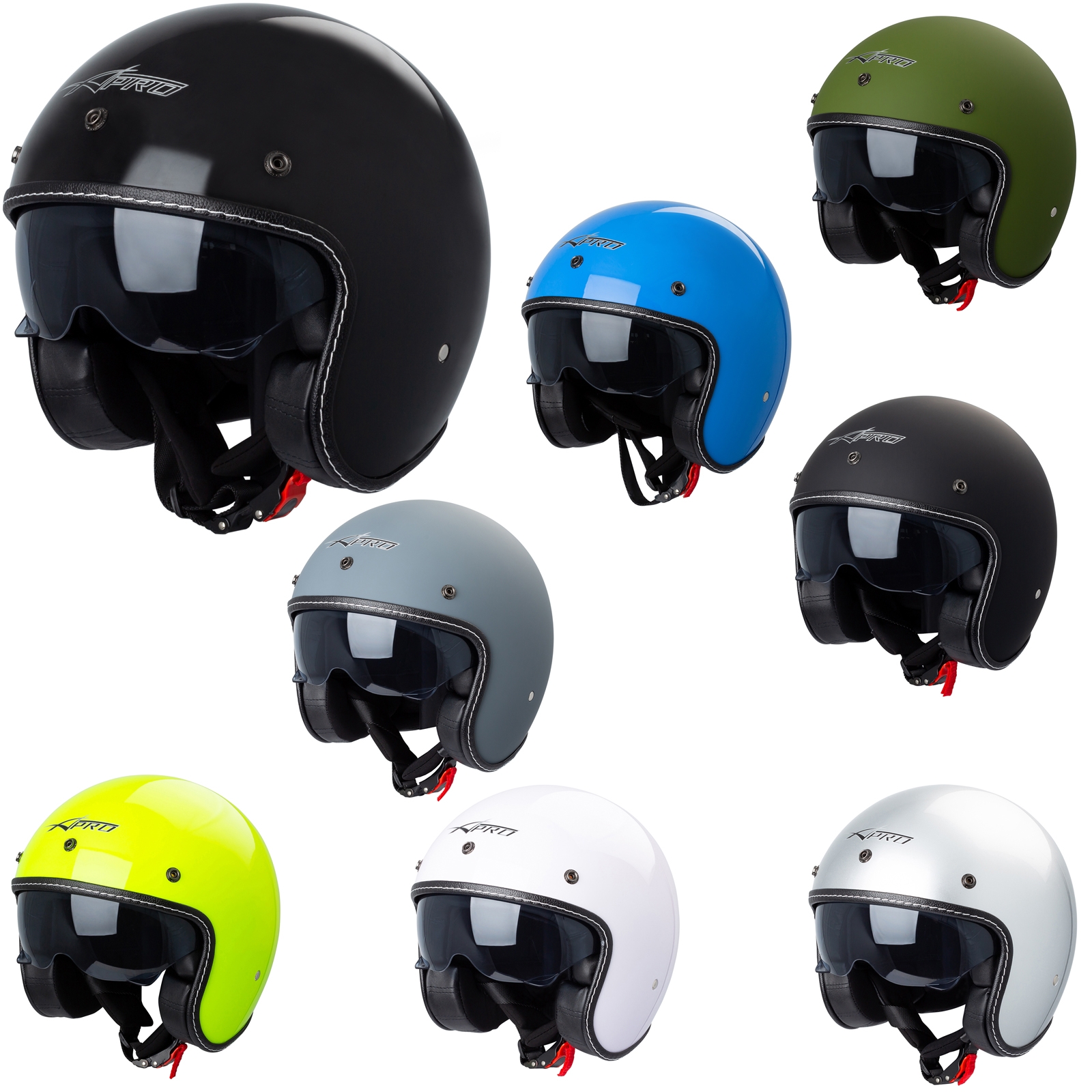 Scooter Bikers Rollerhelm mit Doppelvisier Frauen Integralhelm Motorrad Helm f/ür M/änner