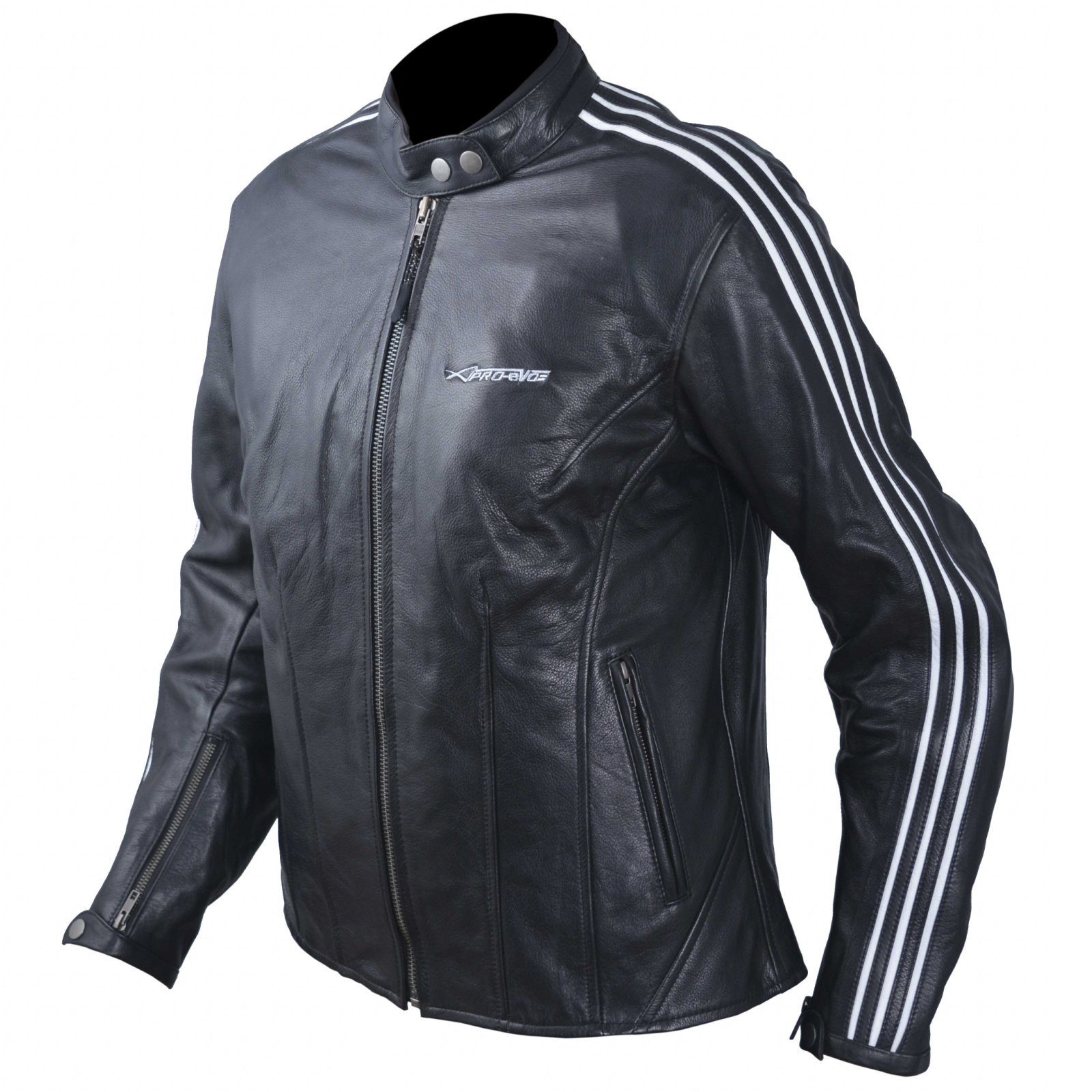 Giacca Pelle Donna Moto Protezioni CE Fodera Termica Removibile Bianco |  eBay