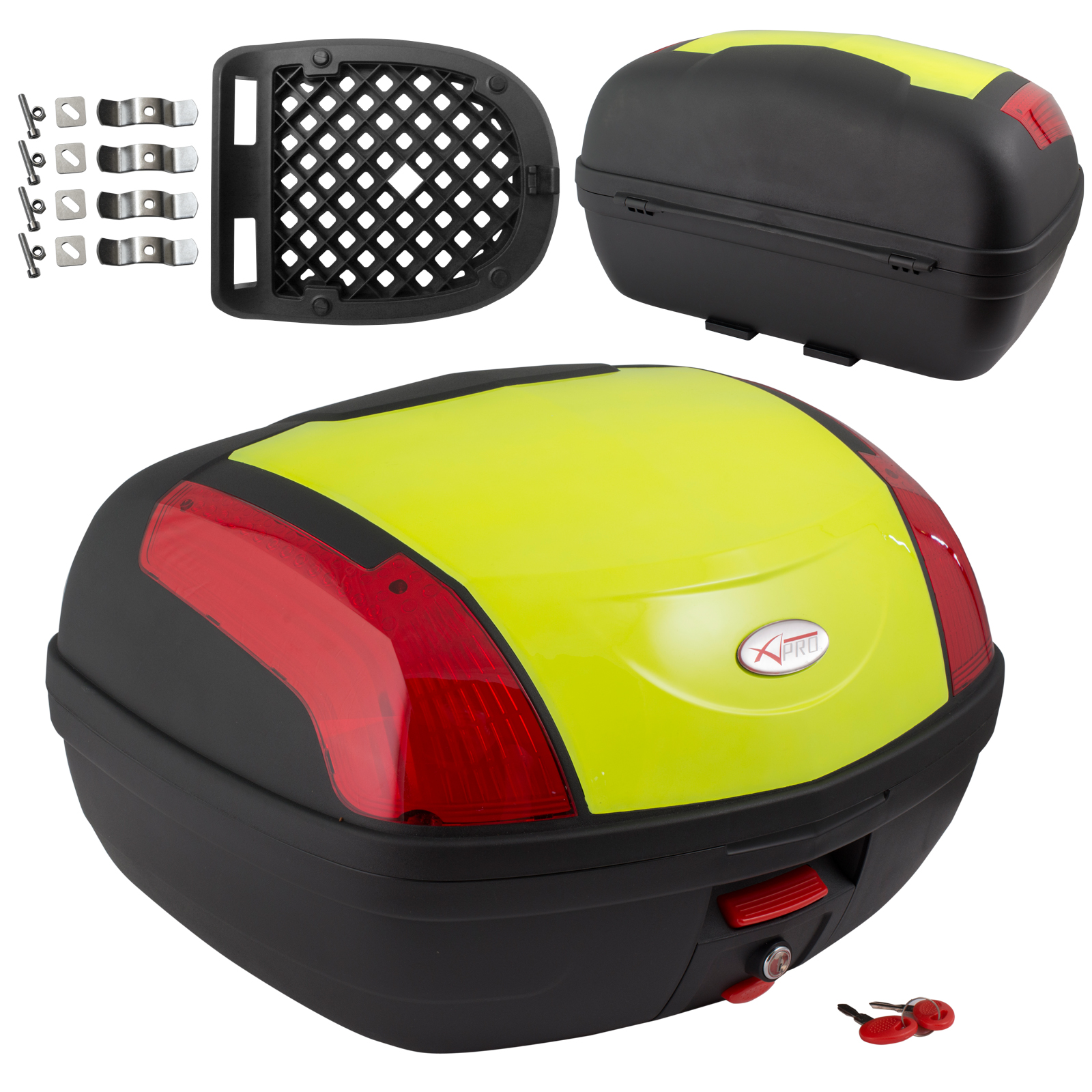 Bauletto Scooter Moto Baule Valigia Rigido Piastra Universale Fluo | eBay