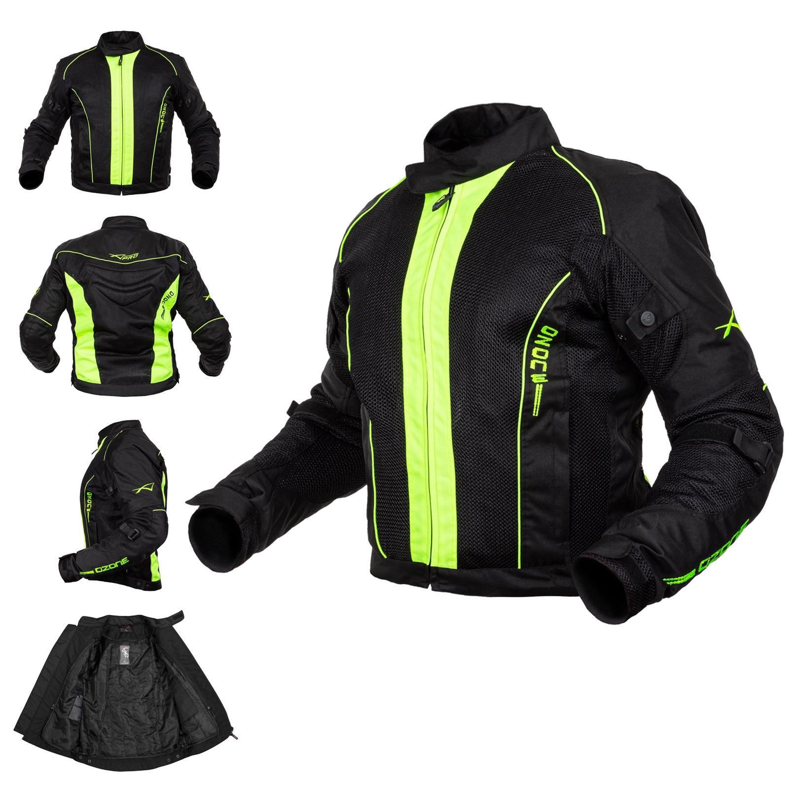 Motorcycle Motorbike Sporty Jacket Textile Waterproof  CE Armoured Black Unisex 