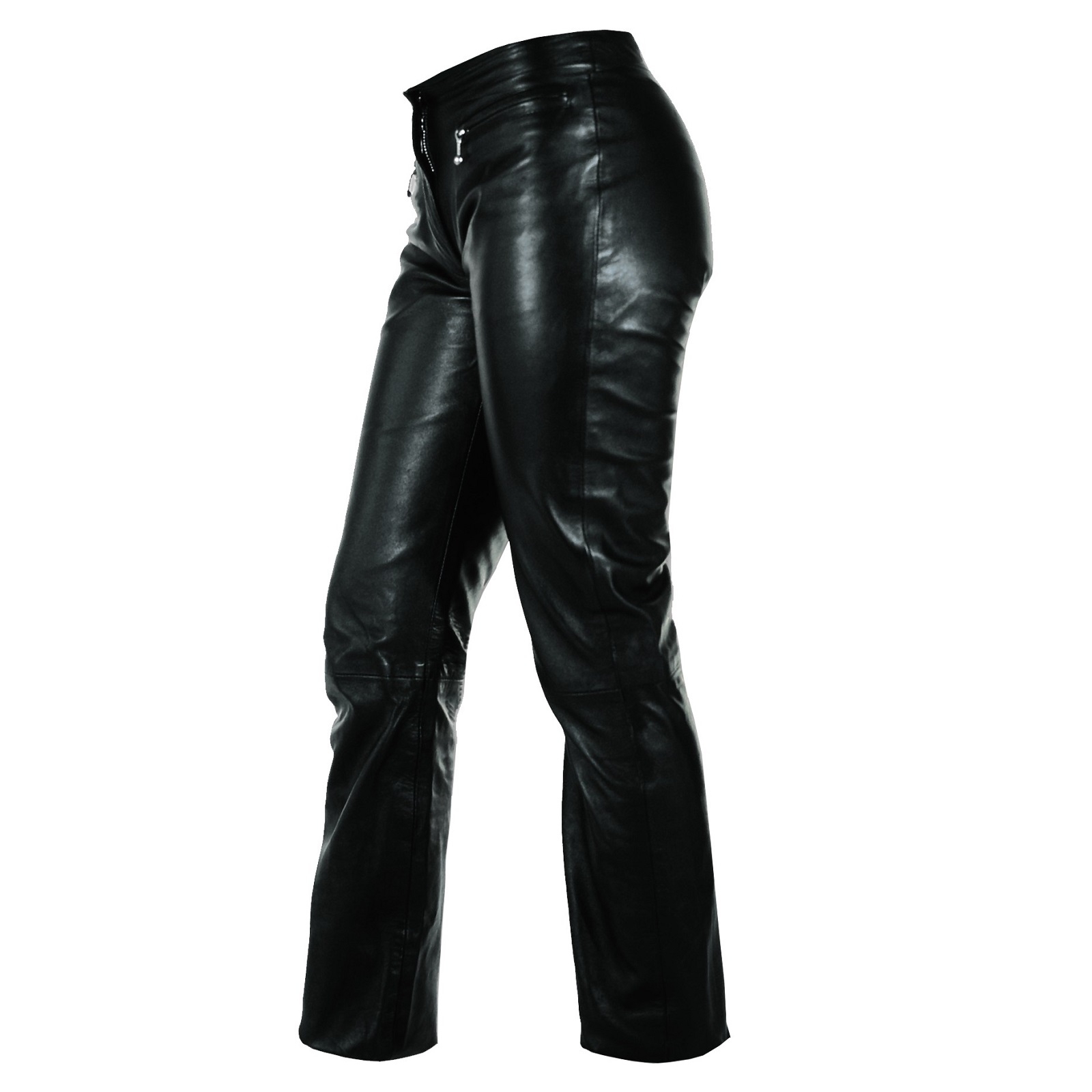 Pantaloni Pelle Vitello Donna Morbido Vita Bassa Jeans Moto Custom Lady |  eBay