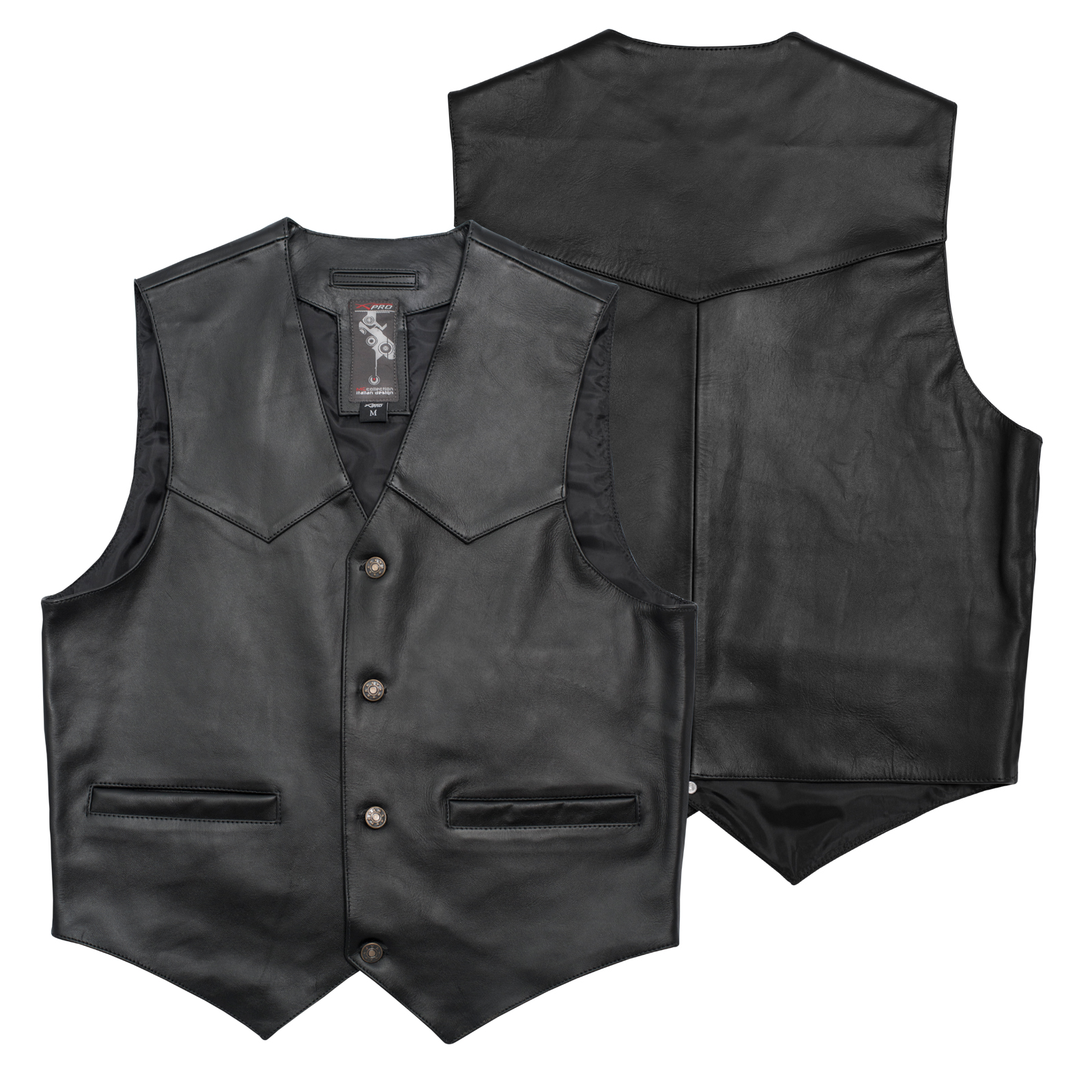 Moto Gilet in pelle da Uomo Stechmoto ST 1170 Vintage Custom & Café Race