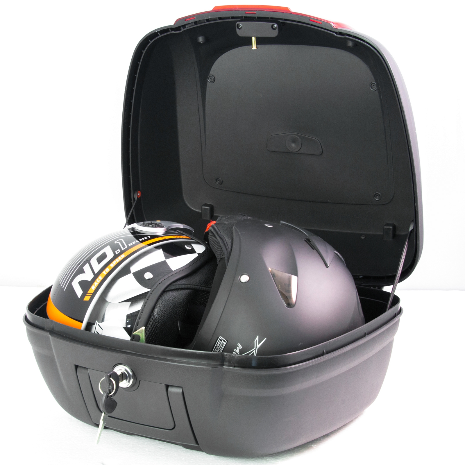  A-pro Top Case Moto Touring 48L Quad Bagage Coffer Valise avec  Dossier