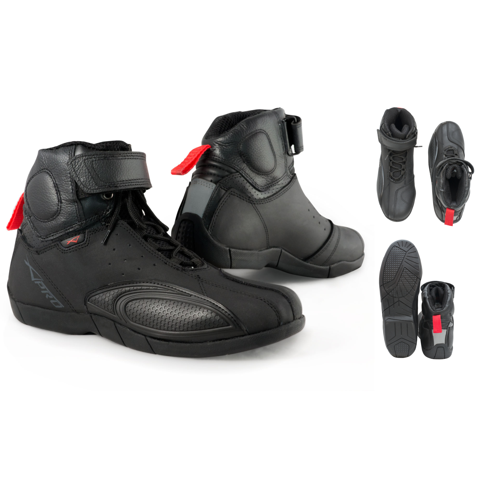 black motorcycle shoes