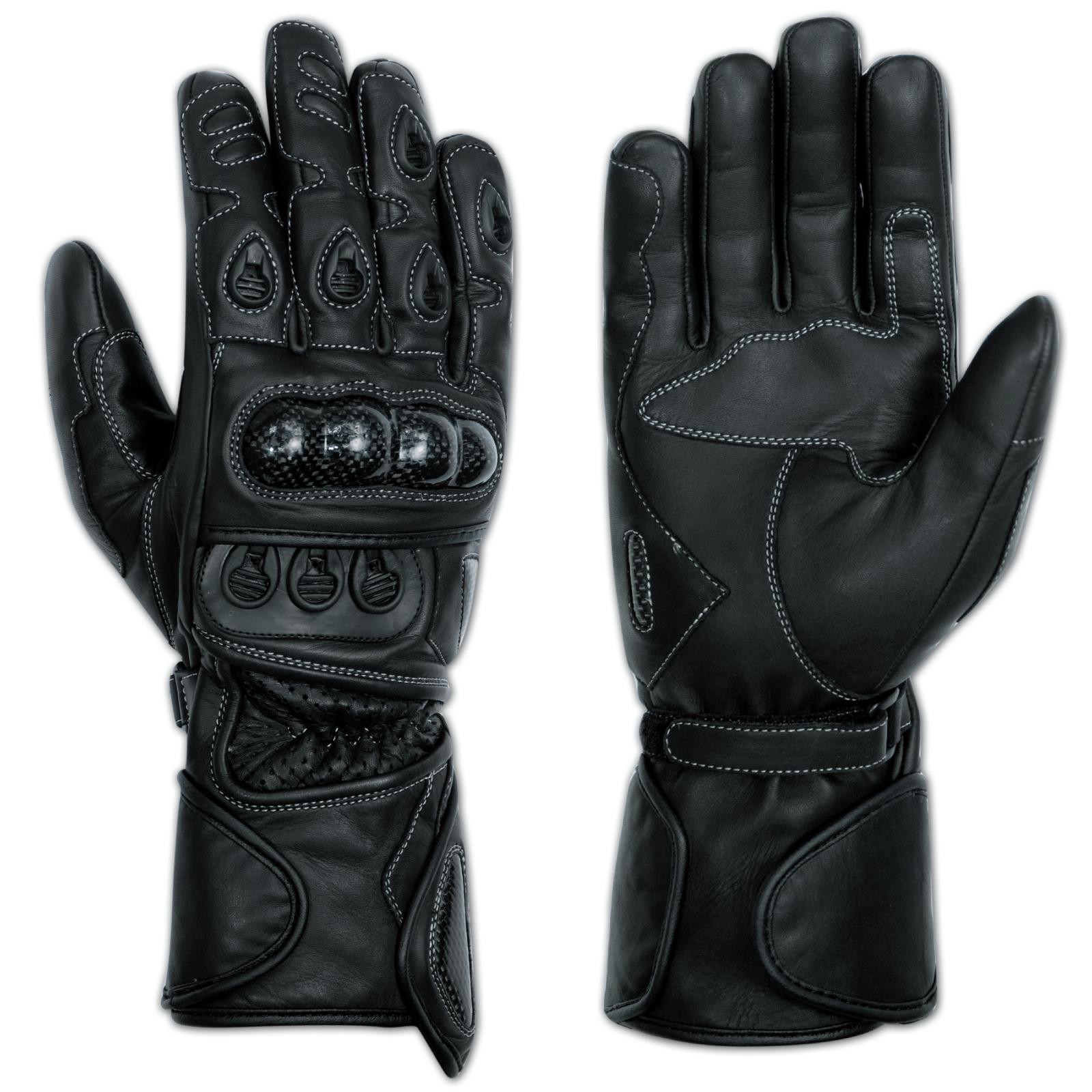 miniatura 2  - Protective Summer Racing Quality Motorcycle Biker Leather Gloves A-pro
