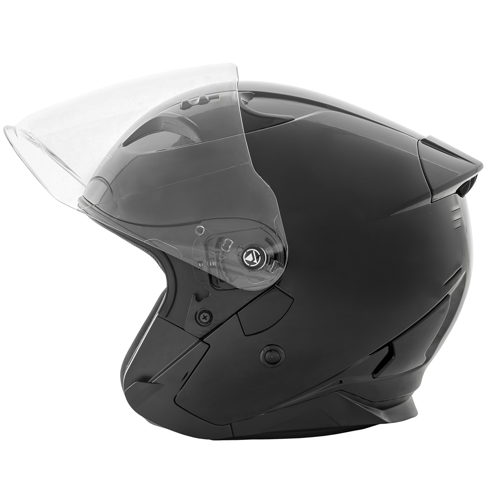 Casco Jet Moto Aperto Visiera Scooter Antigraffio Urbano ECE 22-06 Nero - Imagen 6 de 15