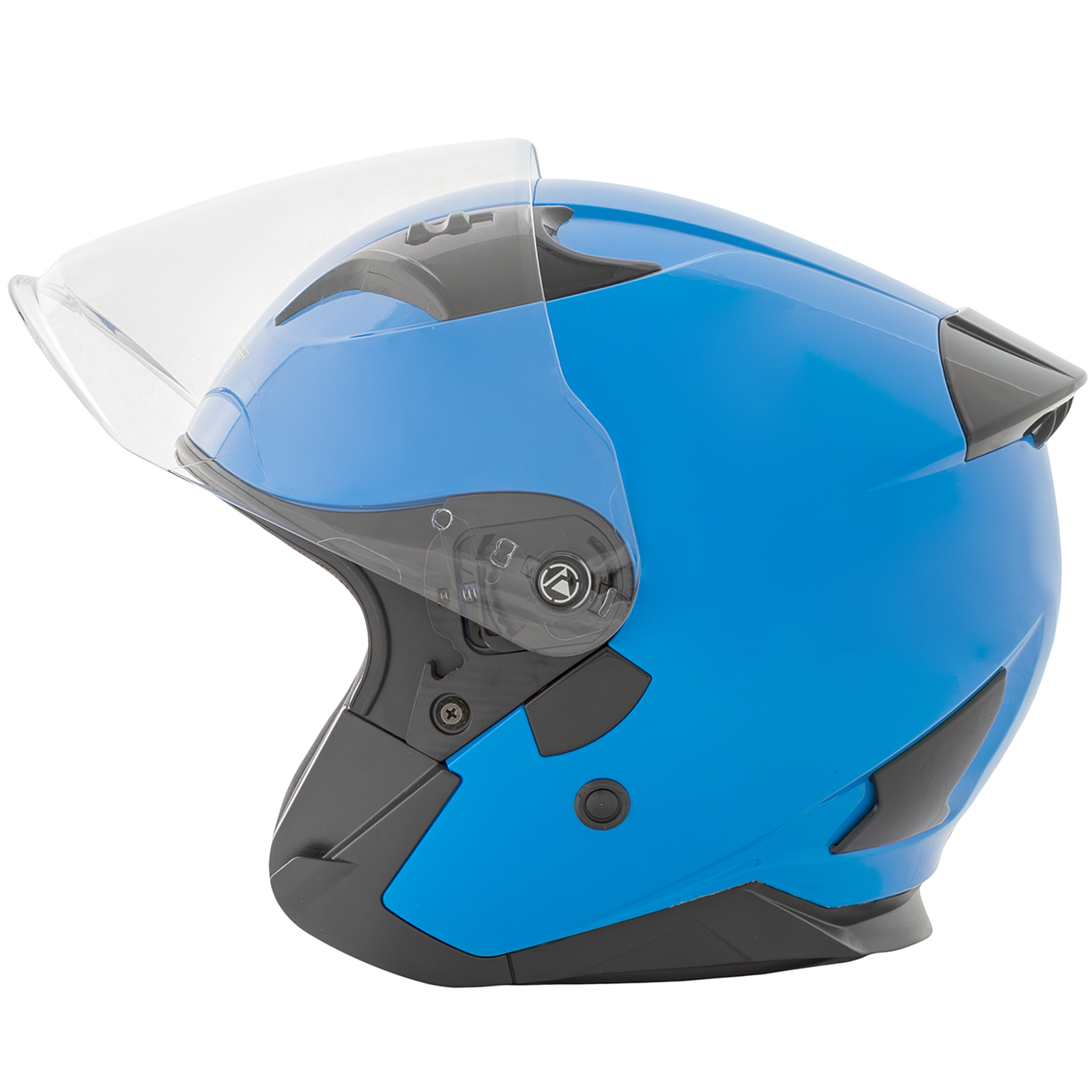 Casco Jet Moto Aperto Visiera Scooter Antigraffio Urbano ECE 22-06 Blu - Imagen 11 de 15