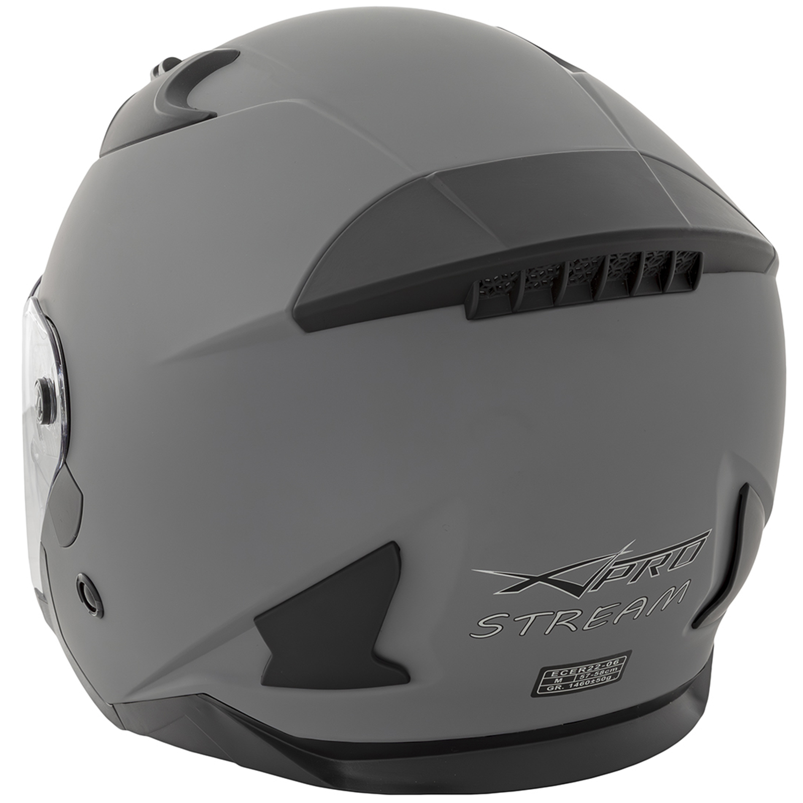 Casco Jet Moto Aperto Visiera Scooter Antigraffio Urbano ECE 22-06 Grigio Opaco - Imagen 12 de 15