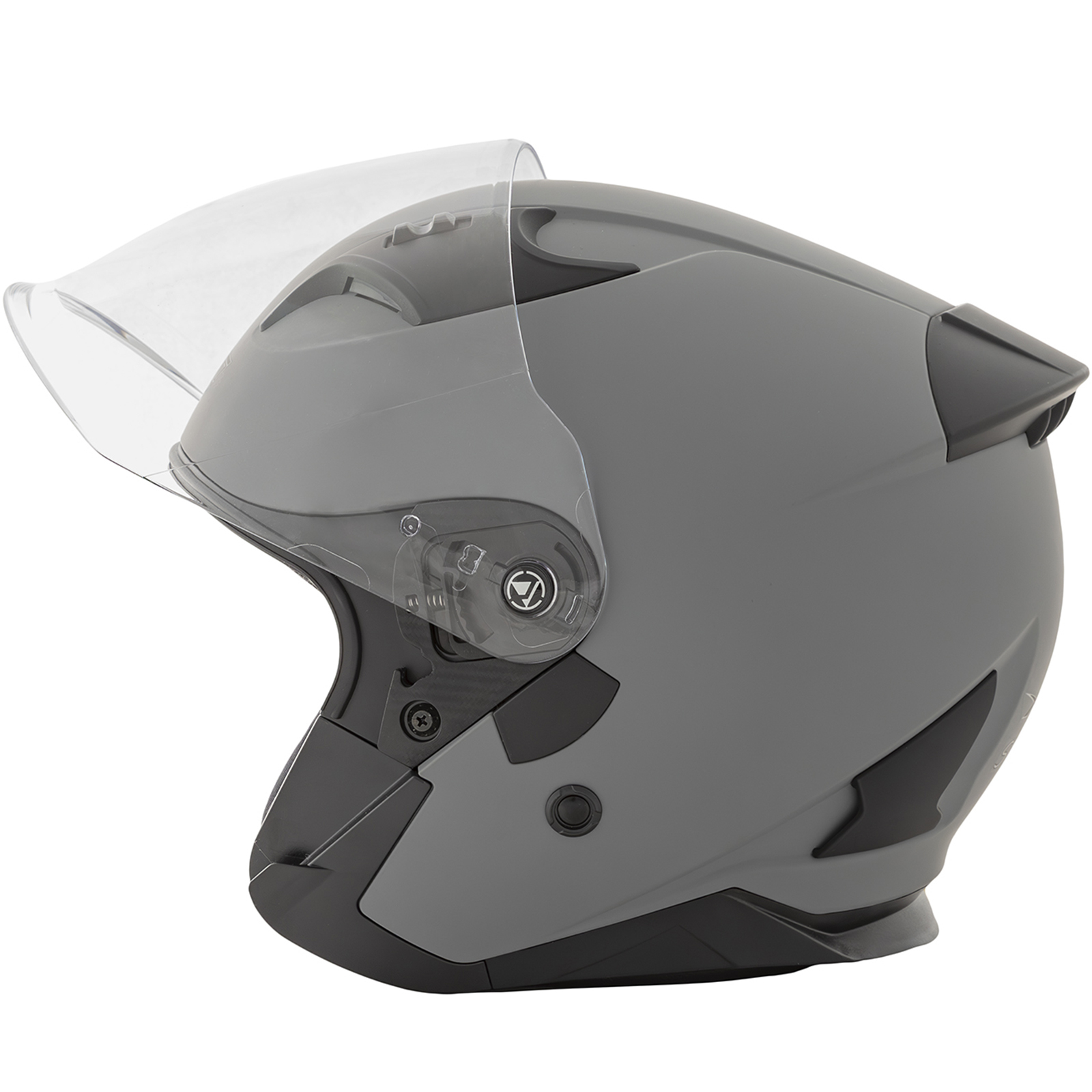 Casco Jet Moto Aperto Visiera Scooter Antigraffio Urbano ECE 22-06 Grigio Opaco - Imagen 11 de 15