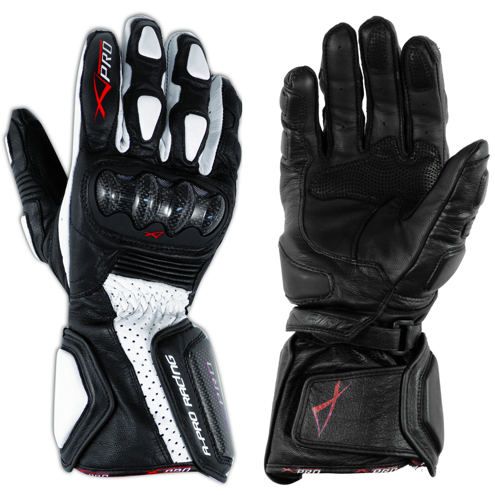 Professionelle Leder Handschuhe Motorrad Touring Fingersafe Protektoren - Picture 25 of 26