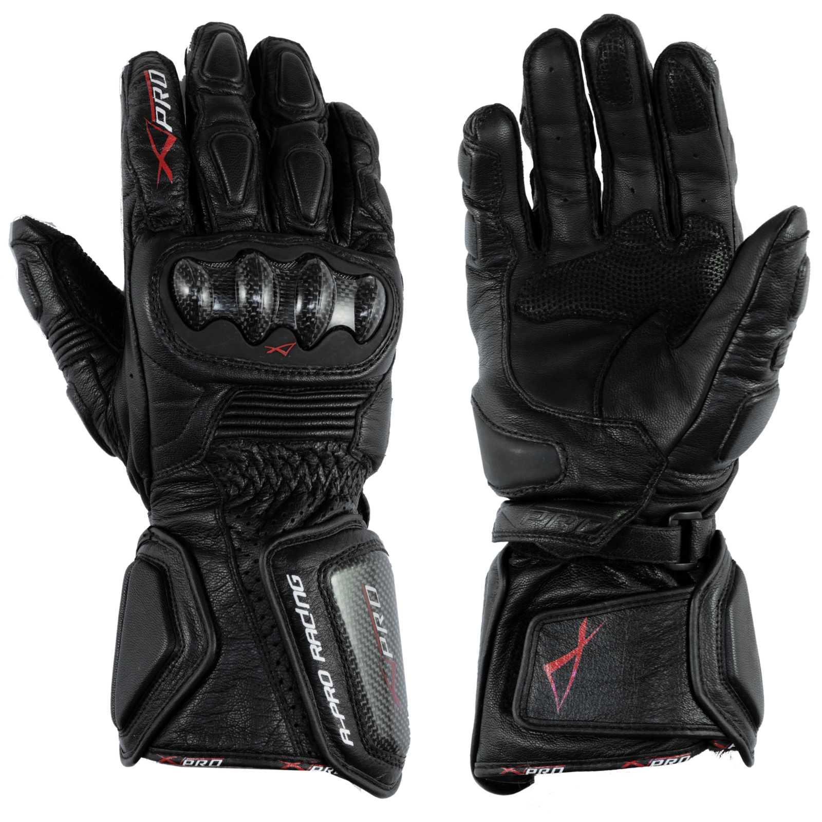 Professionelle Leder Handschuhe Motorrad Touring Fingersafe Protektoren - Picture 4 of 26