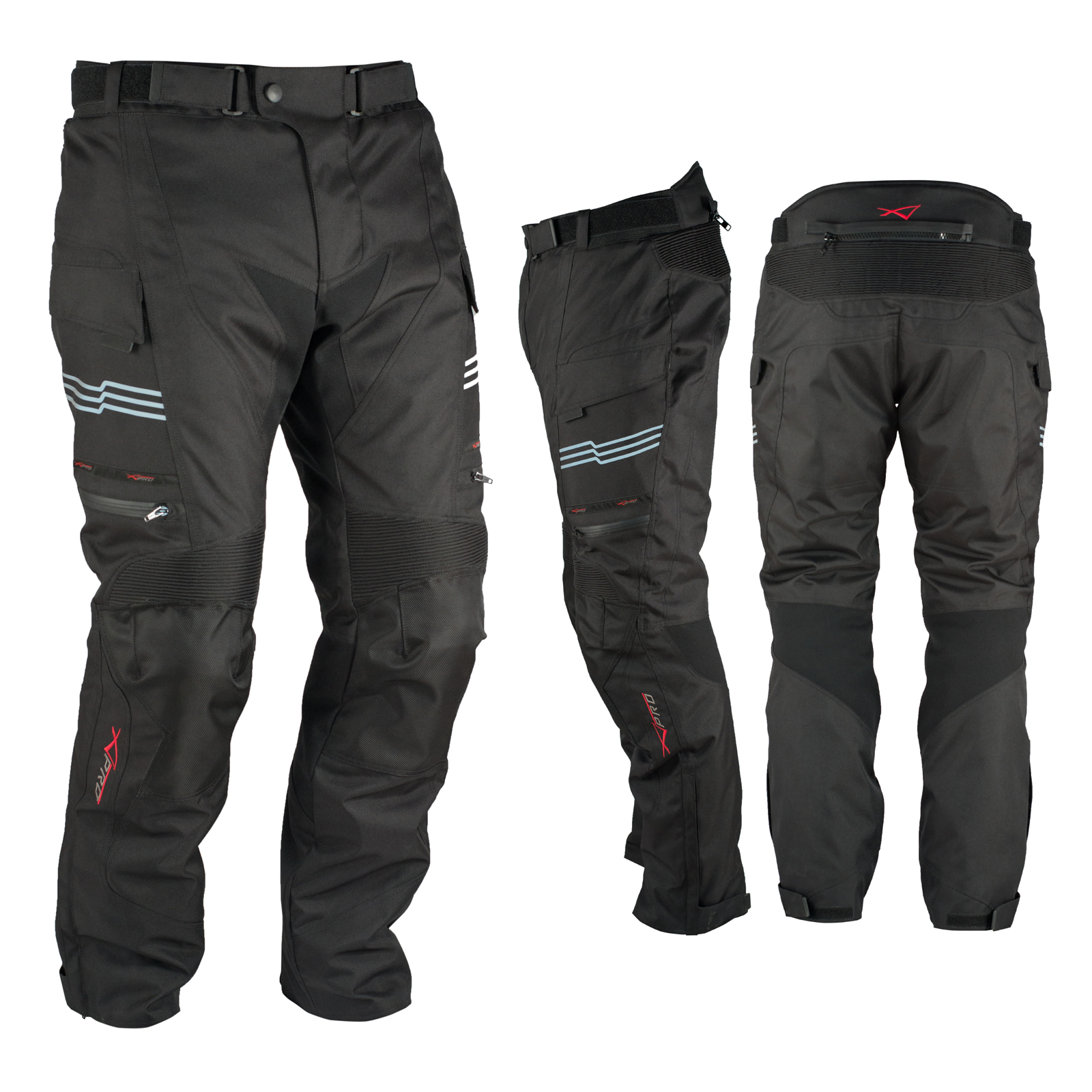 Pantaloni Impermeabile Moto Termica Estraibile Strisce Riflettenti - Imagen 10 de 27