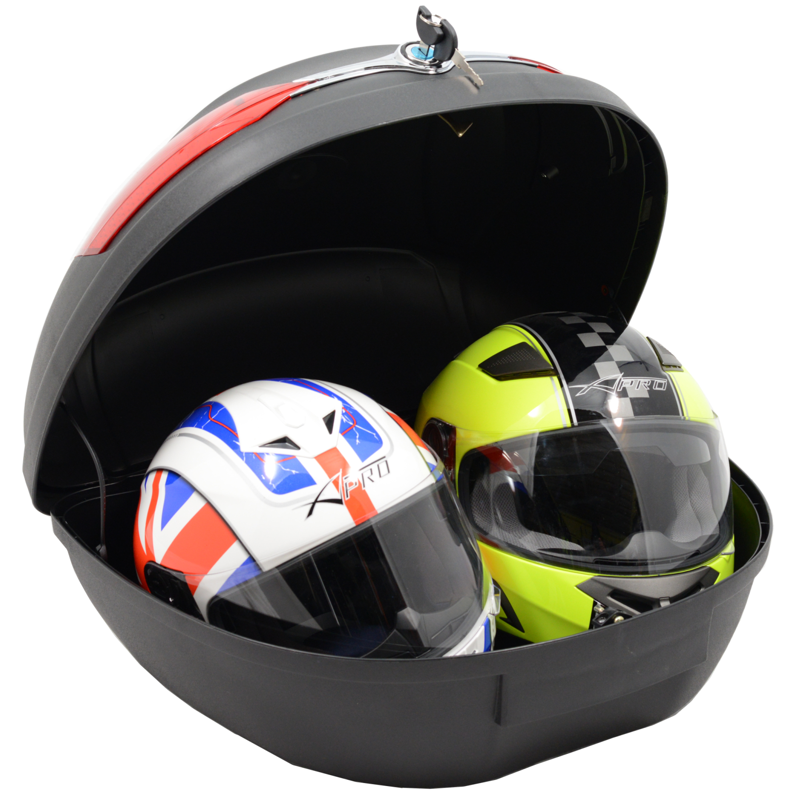 Universal Top box Case Luggage 46 lt Two Helmets Quick