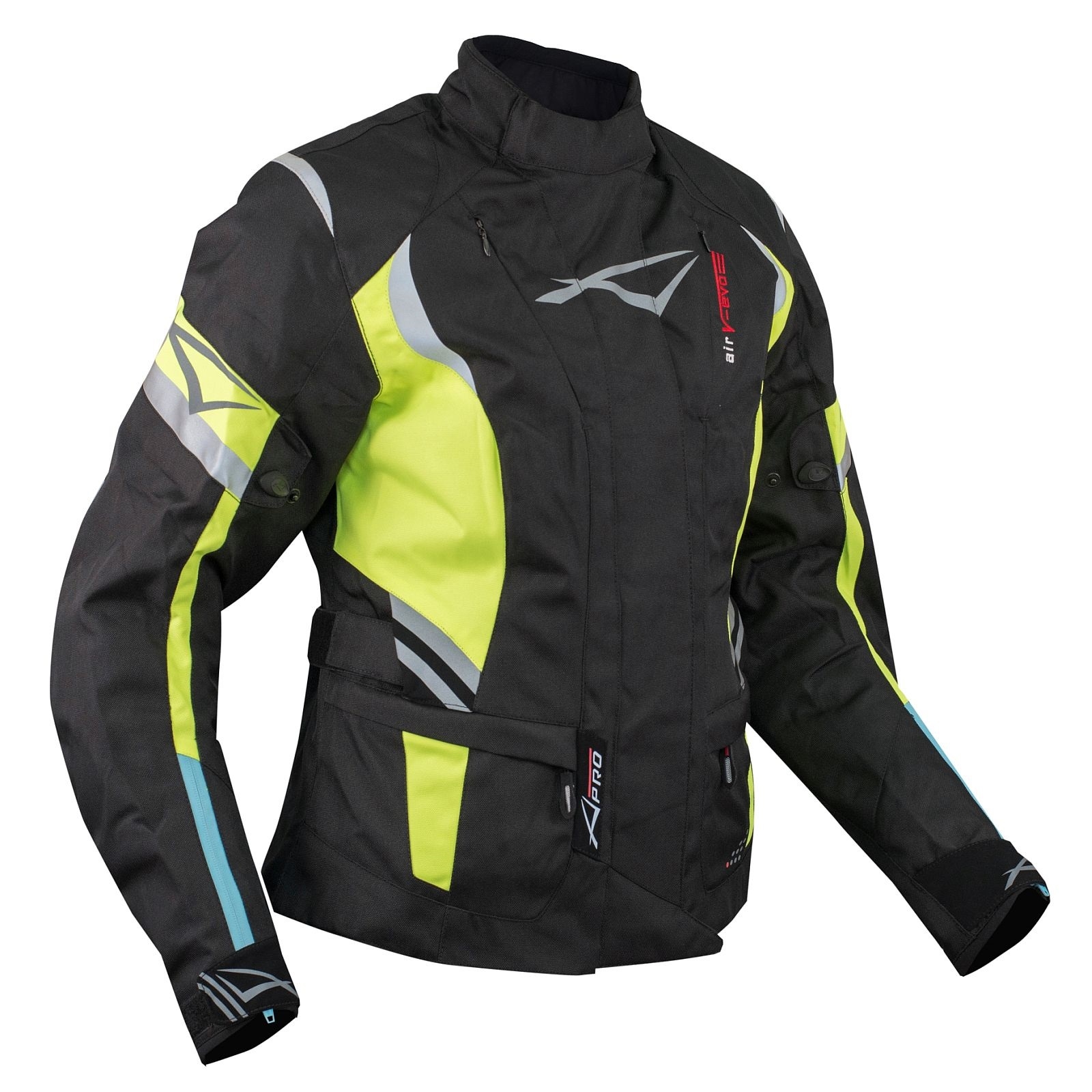 Lady Giacca Moto Donna Impermeabile Termica Sfoderabile Protezioni CE Fluo - Picture 11 of 15