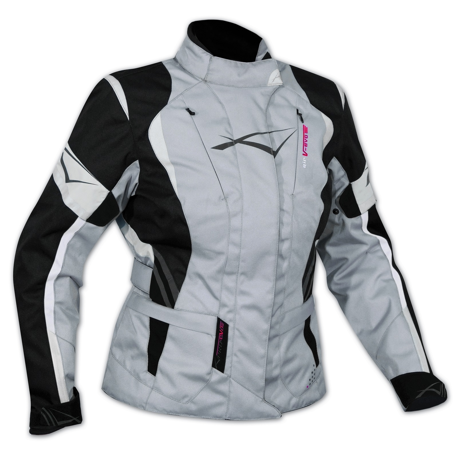 Lady Giacca Moto Donna Impermeabile Termica Sfoderabile Protezioni CE Grigio - Imagen 10 de 15
