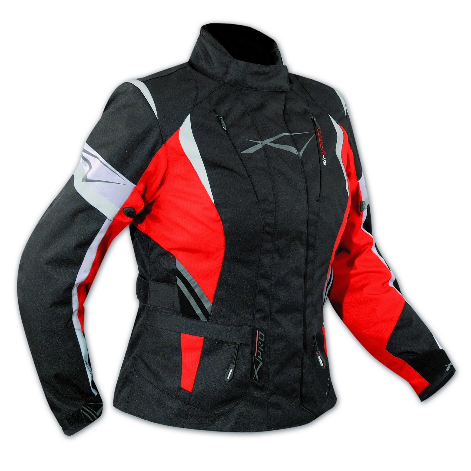 Textil jacke Motorrad Touring Damen Protektoren Thermofutter Wasserdicht Rot - Bild 9 von 9
