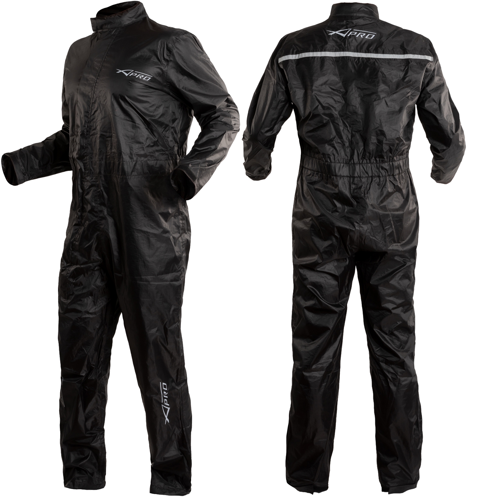 Wasserdicht Wasseranzung Schwarz Sichtbarkeit Regenanzug Motorrad Regenkombi - Bild 7 von 11