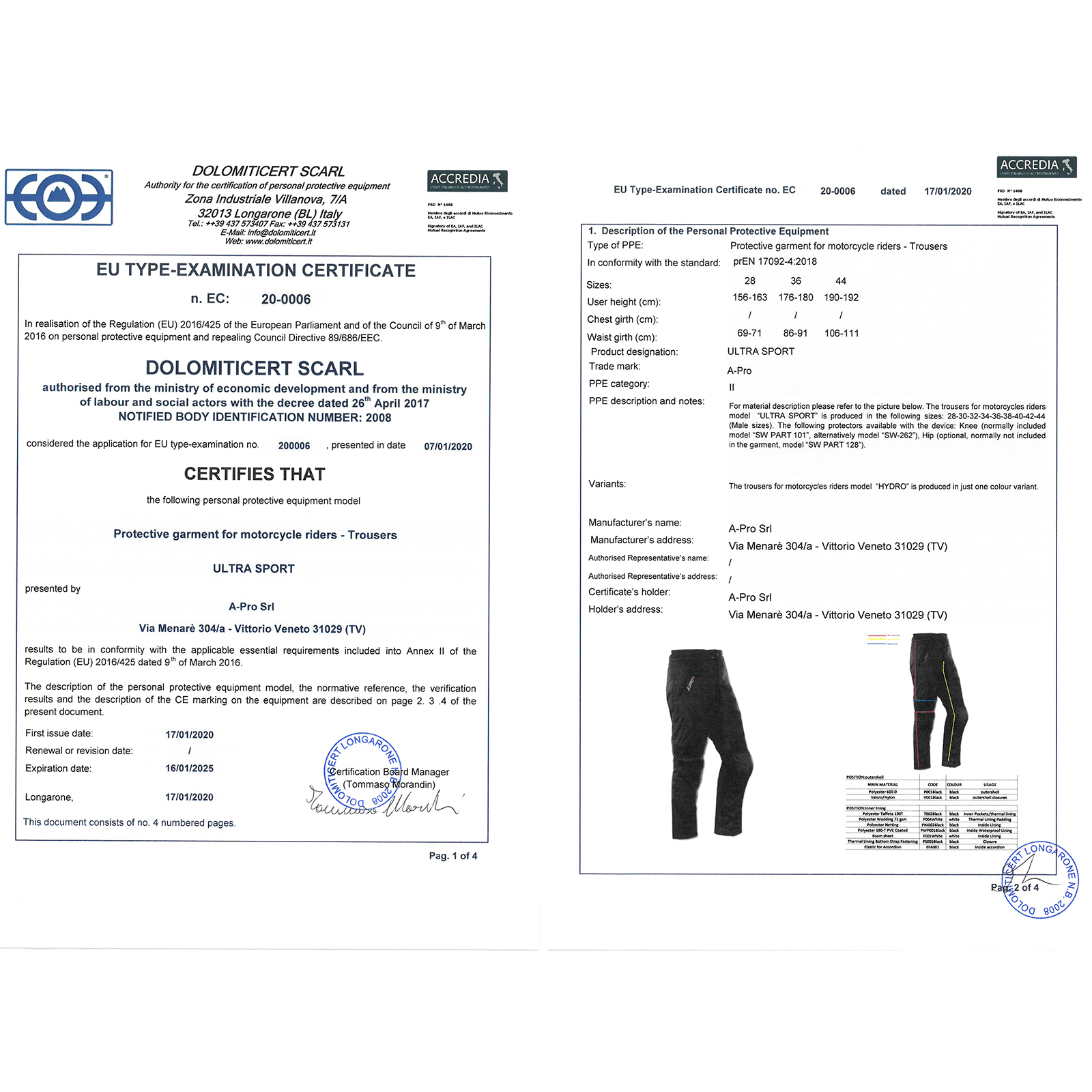 Pantaloni Cordura Tessuto Moto Impermeabile Termica Sfoderabile Touring - Afbeelding 18 van 27